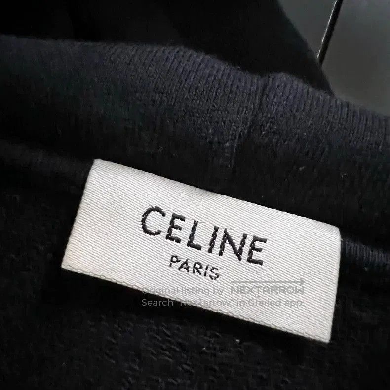 Celine Celine Logo Print Hoodie in Black. Size US M / EU 48-50 / 2 - 4 Thumbnail