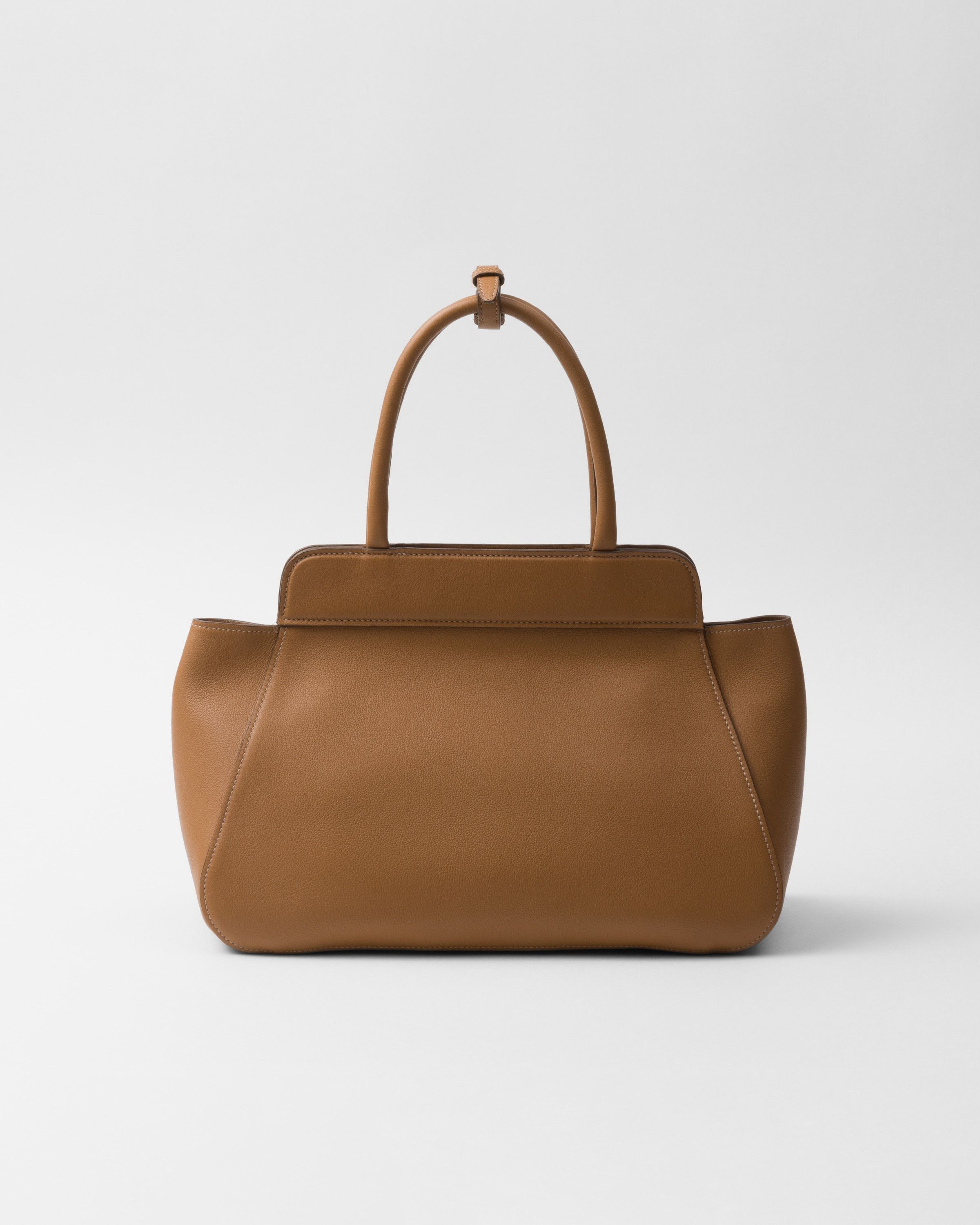 Prada o1la1rc1a0925 Size: OS / Medium Leather Tote Bag in Brown Size ONE SIZE - 4 Thumbnail