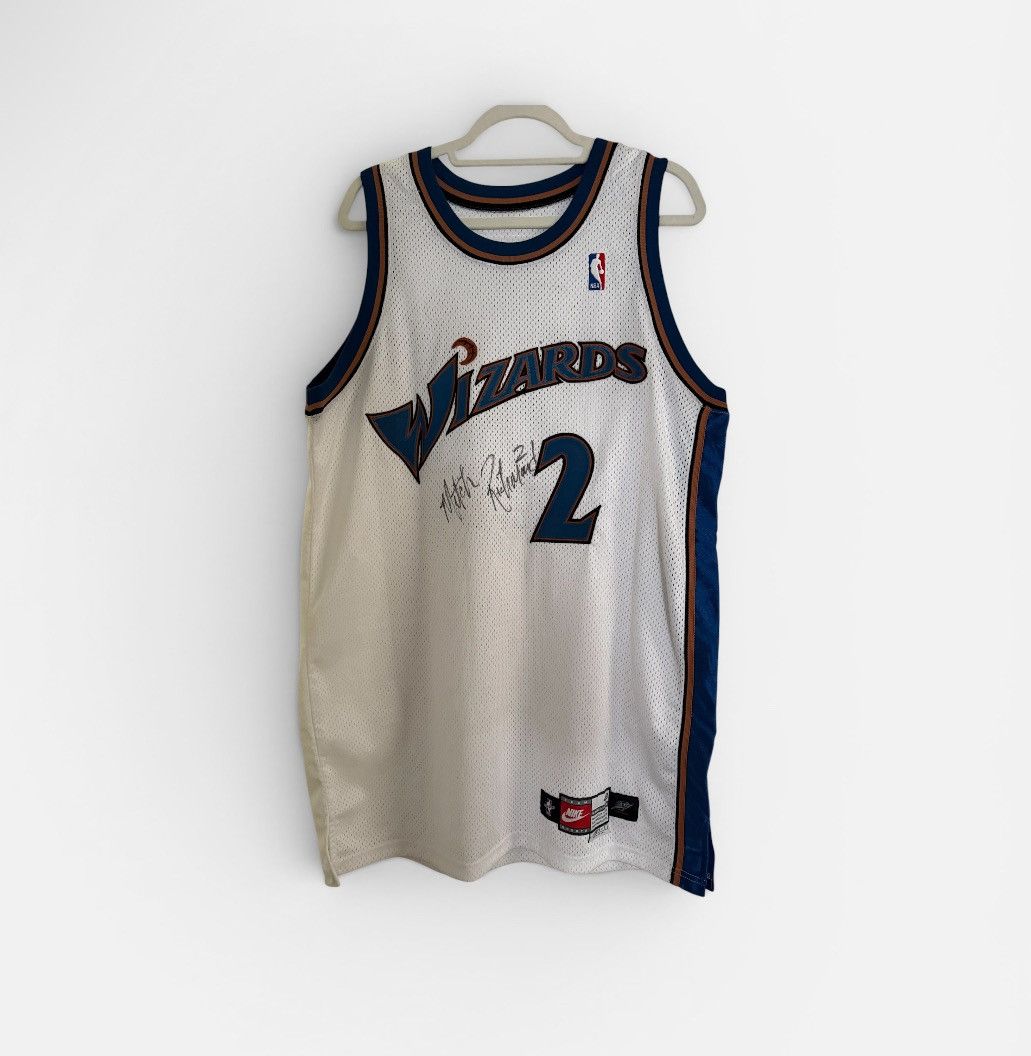 Nike Vntg Nike Washington Wizards Jersey Mitch Richmond Game Worn Size US L / EU 52-54 / 3 - 1 Thumbnail