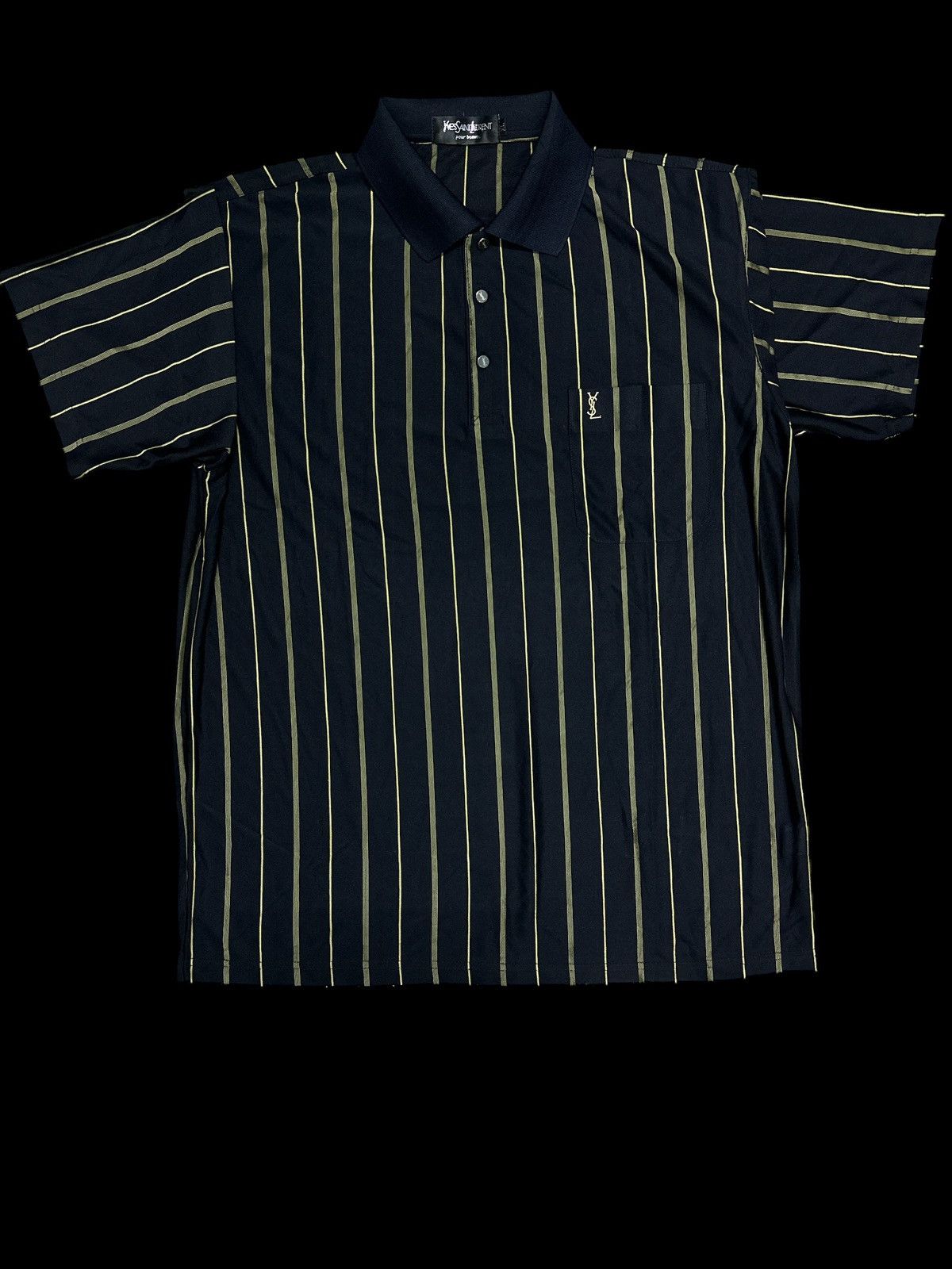 Yves Saint Laurent Stripe Tee Pocket YSL Pour Homme 💥❗️ Size US XL / EU 56 / 4 - 1 Thumbnail