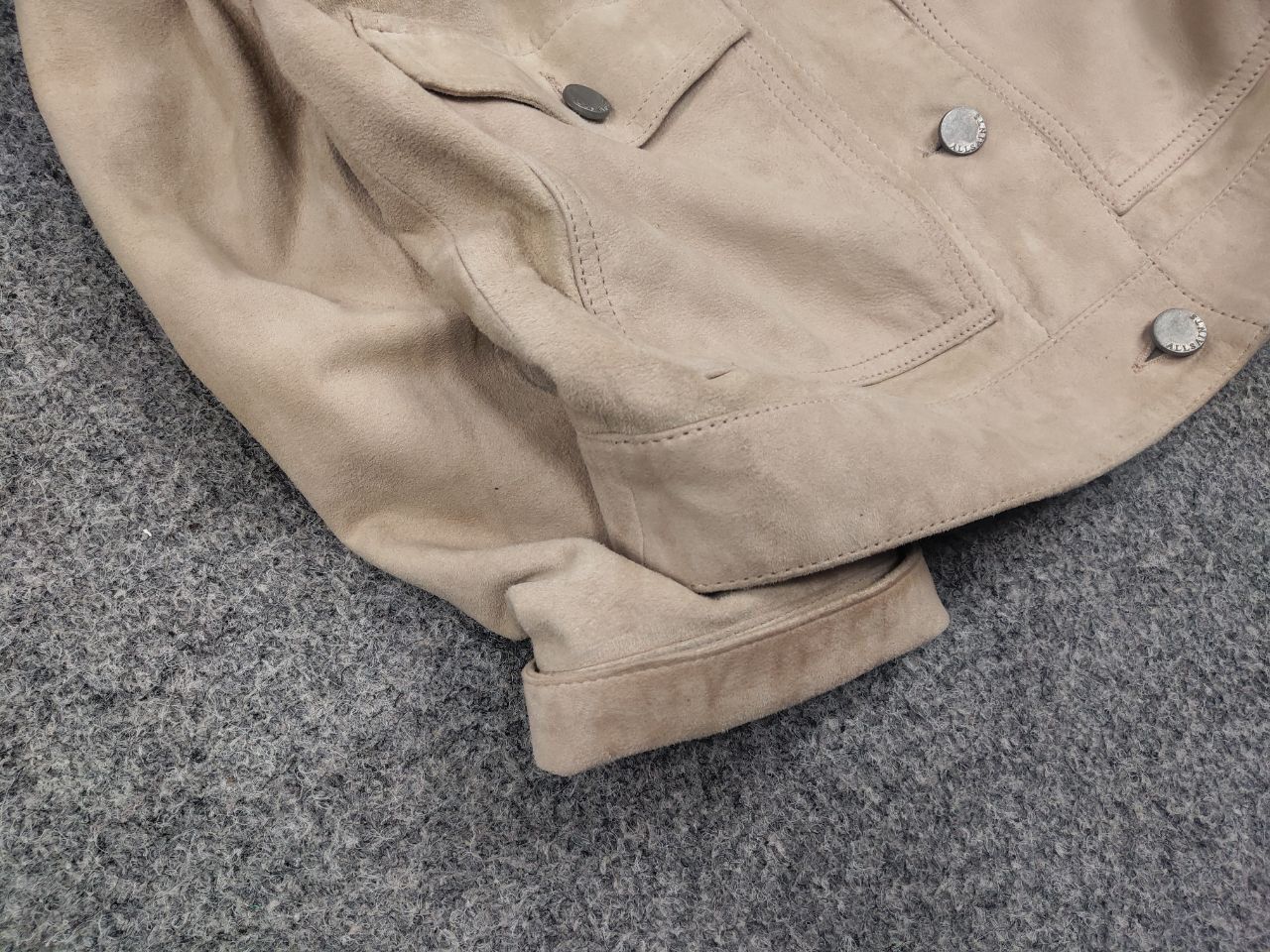 Allsaints Allsaints Sukes Suede Leather Dusty Pink Beige Jacket Size XS / US 0-2 / IT 36-38 - 6 Thumbnail