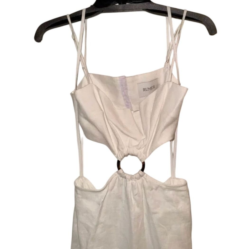 Other Revolve Rumer Small Linen Avalon Tortoise Ring Cutout Maxi W Size S / US 4 / IT 40 - 3 Thumbnail