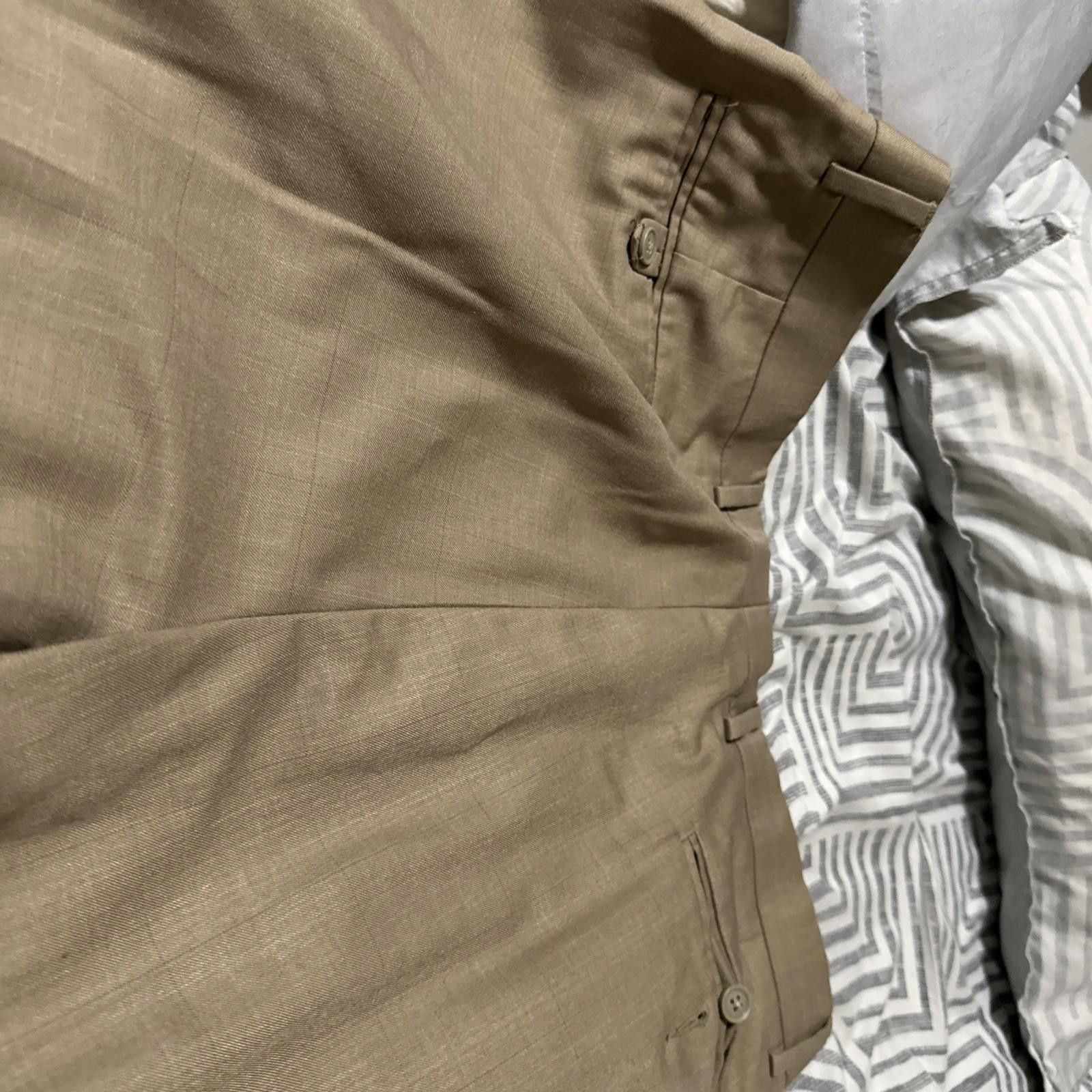 Designer Roundtree & Yorke Men's Slacks Brown 38x30 Size US 38 / EU 54 - 7 Thumbnail