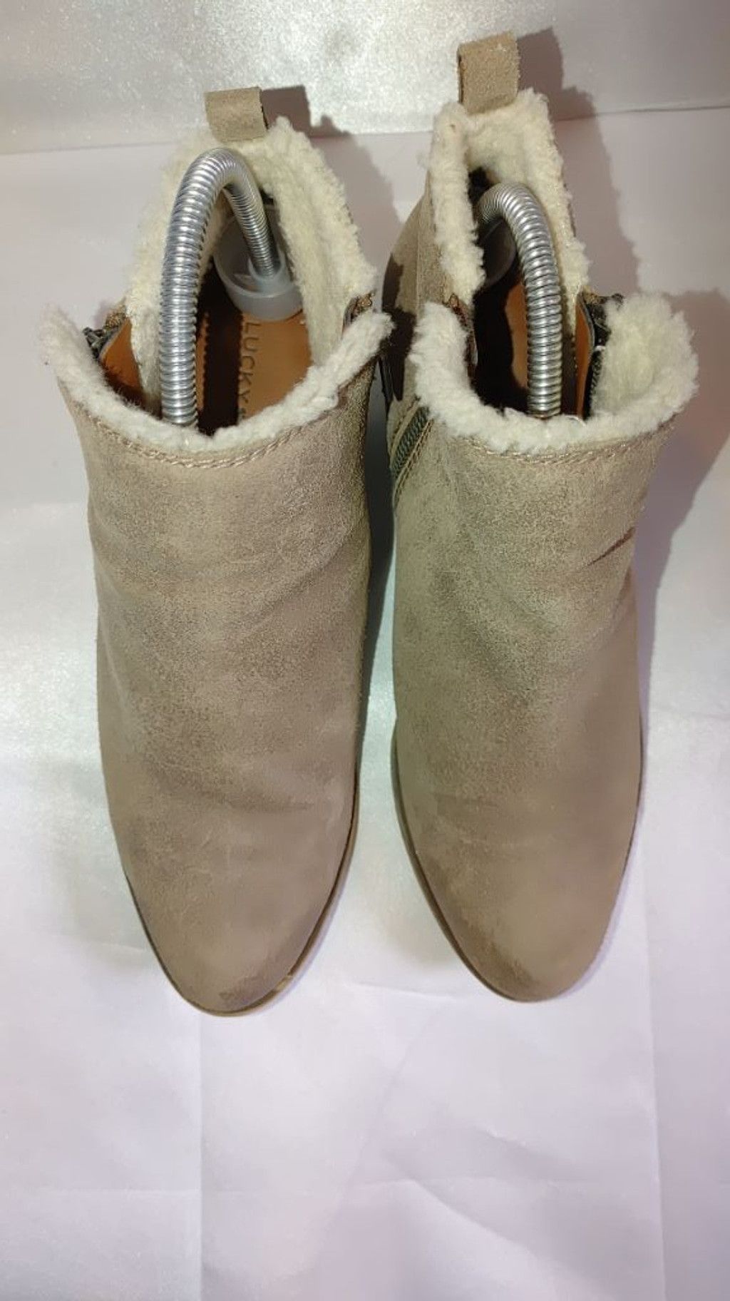 Lucky Brand Lucky Brand Basel Suede Shearling Sherpa Booties Size 9M Size US 9 / IT 39 - 5 Thumbnail