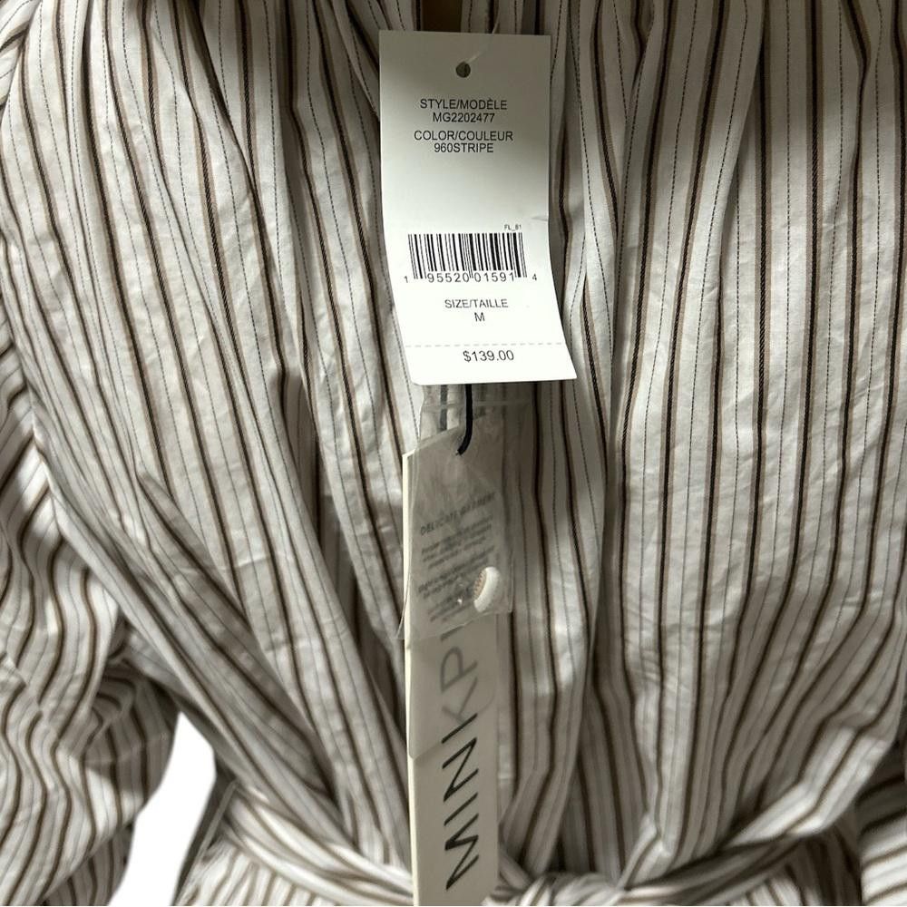 MINKPINK BNWT MINKPINK Women's Brown and White Striped Mini Dress Size M / US 6-8 / IT 42-44 - 5 Thumbnail