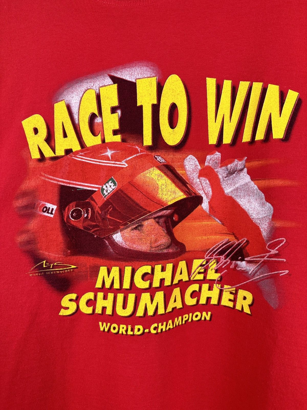 Formula 1 × Vintage Vintage Michael Schumacher Race To Win World Champion Tee Size US XL / EU 56 / 4 - 6 Thumbnail
