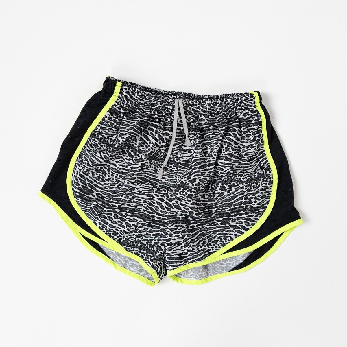 Nike Nike Womens Dri Fit Running Shorts Animal Print Neon Trim Size 27" / US 4 / IT 40 - 1 Thumbnail
