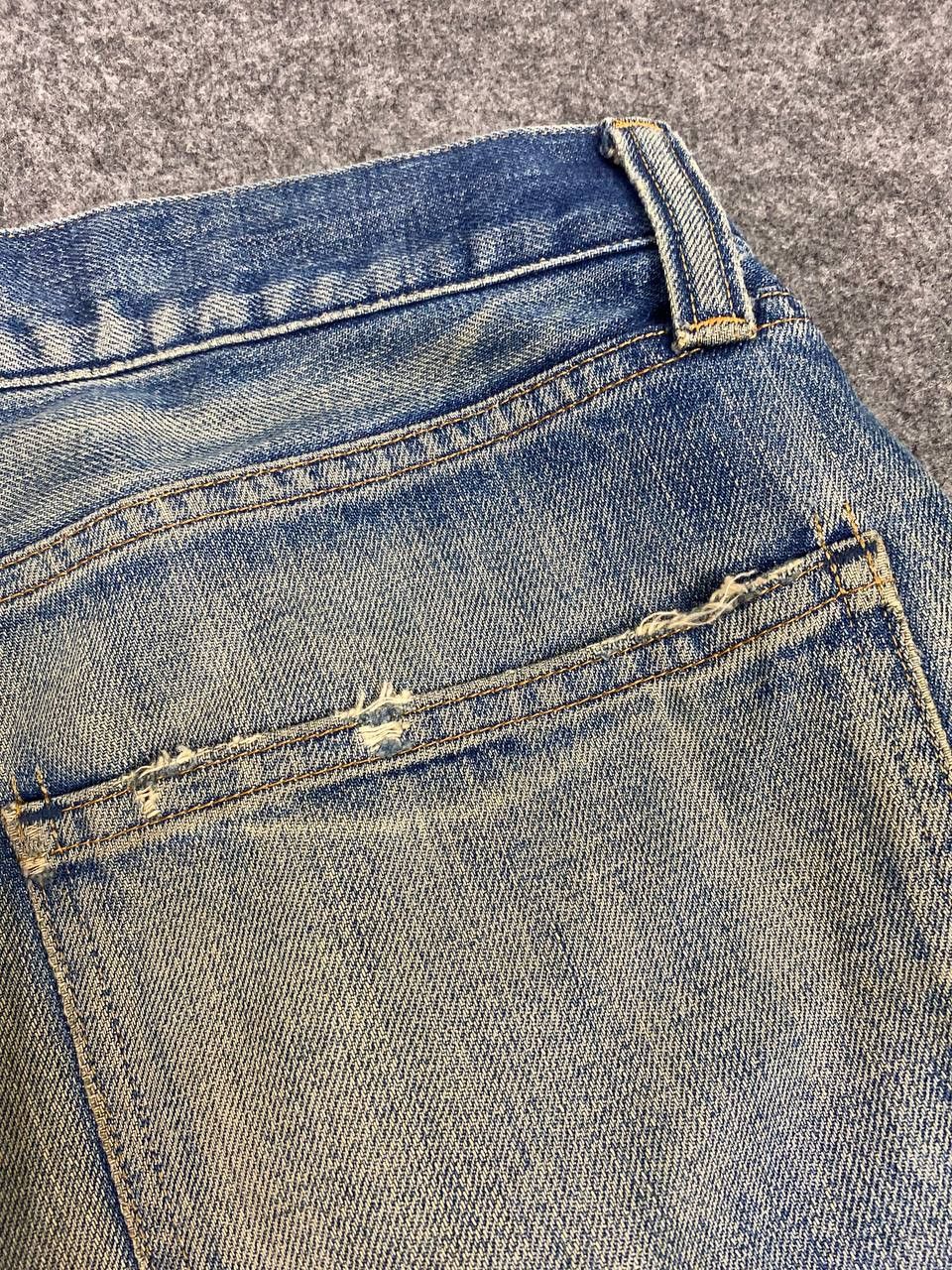 Japanese Brand red card blue work japan distressed denim nice design Size US 34 / EU 50 - 5 Thumbnail