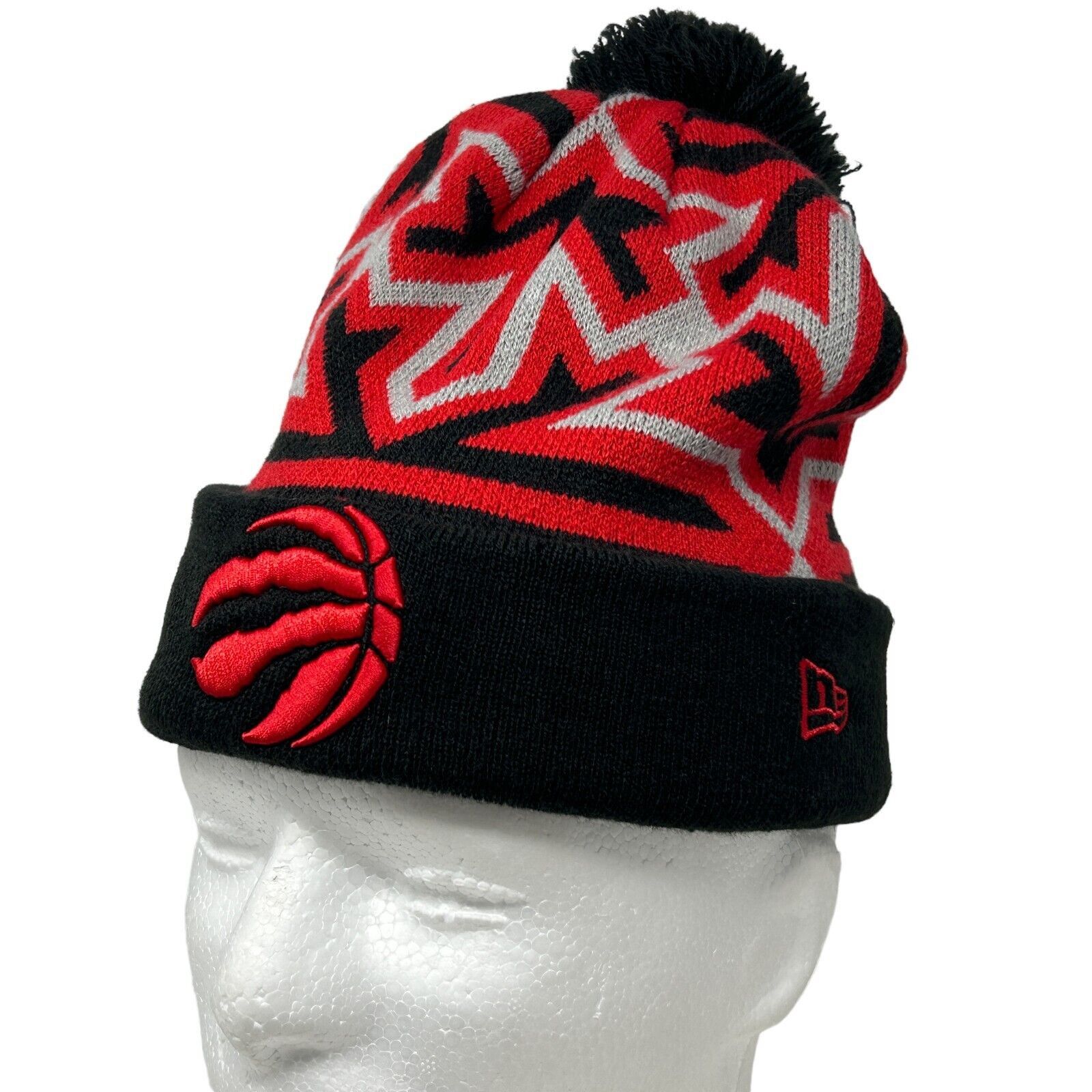 New Era Toronto Raptors Cuffed Pom Pom Beanie Toque Hat NBA Size ONE SIZE - 1 Thumbnail