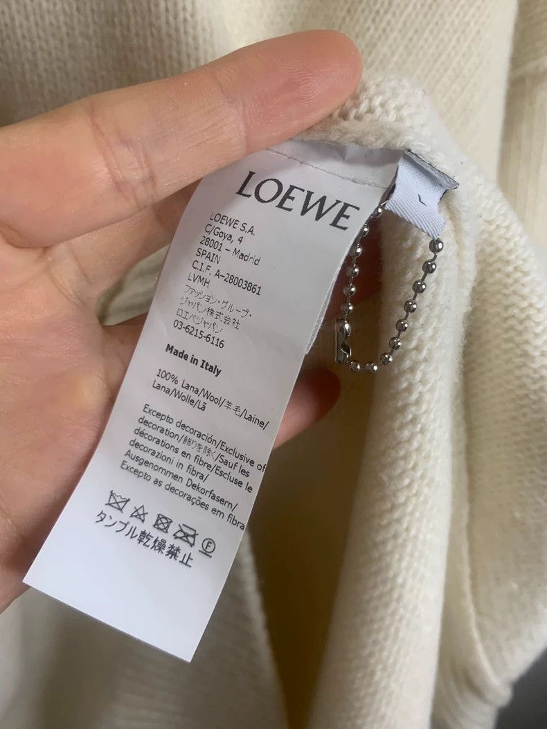 Loewe LOEWE White long sweater Size L / US 10 / IT 46 - 7 Thumbnail