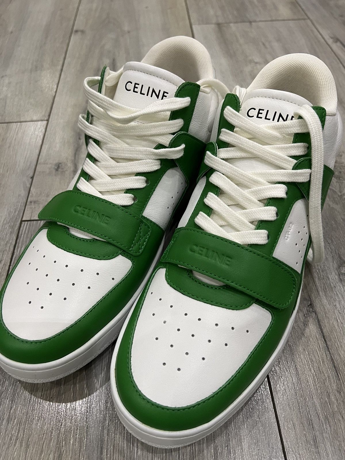 Celine Celine CT-02 MID SNEAKER WHITE/GREEN Size US 9 / EU 42 - 2 Thumbnail