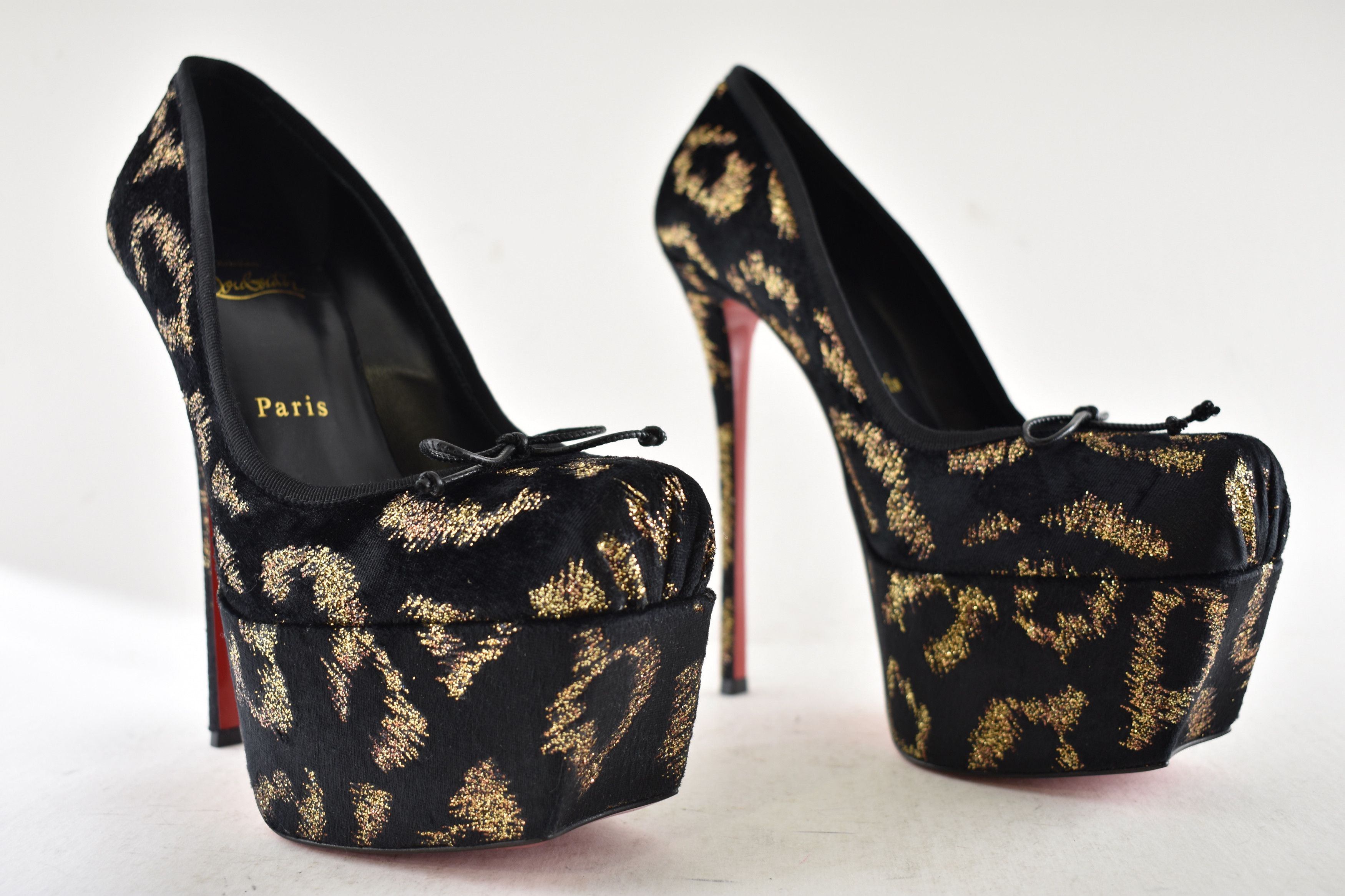 Christian Louboutin Cassia Nodo Alta 160 Black Platform Ballet Heel Pump 36 Size US 6 / IT 36 - 6 Thumbnail