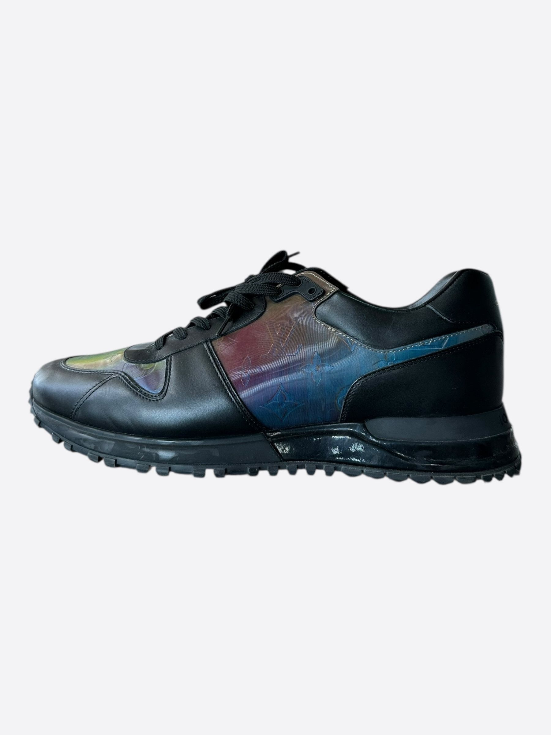 Louis Vuitton Black & Prism 2054 Monogram Iridescent Runaway Sneakers Size US 9.5 / EU 42-43 - 3 Thumbnail