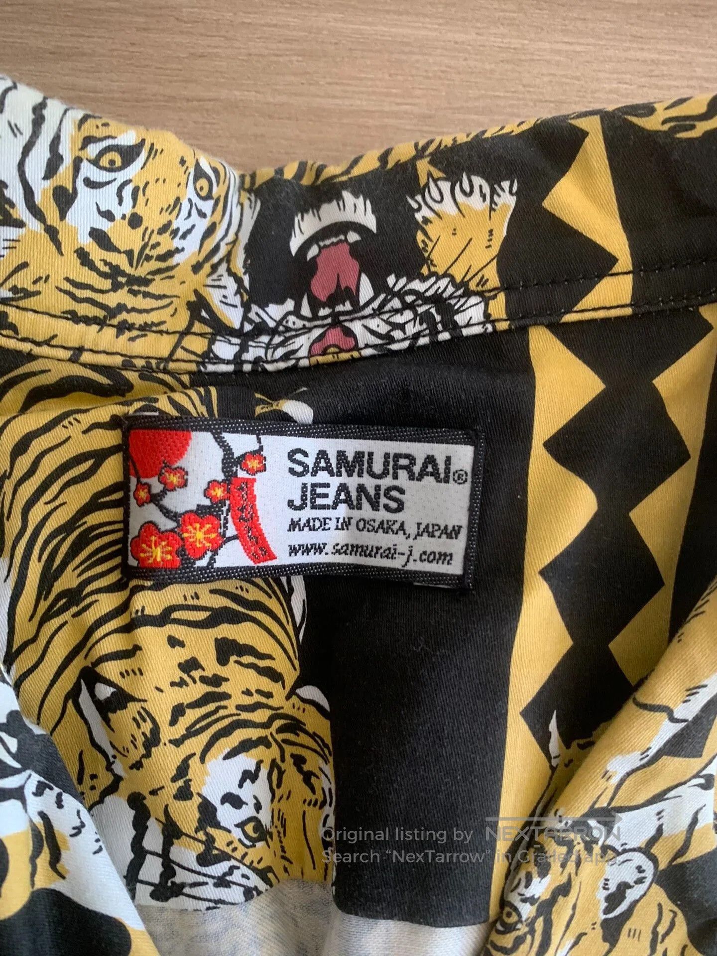 Japanese Brand Samurai Jeans Vintage Short-Sleeve Work Shirt. Size US XXL / EU 58 / 5 - 2 Thumbnail