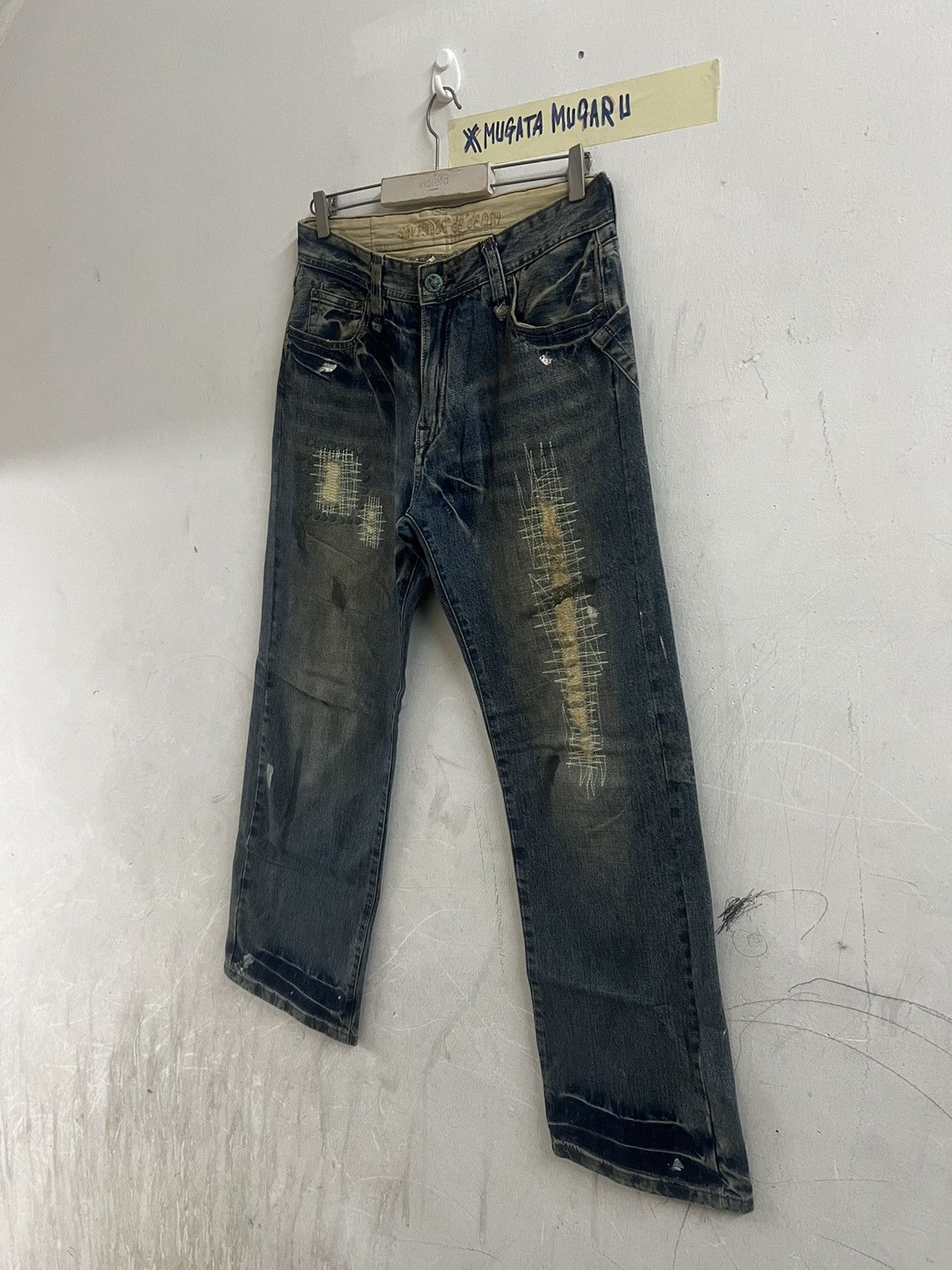 4GSELLER × Japanese Brand THRASHED JAPANESE BRAND DISTRESSED DENIM PANT Size US 30 / EU 46 - 7 Thumbnail