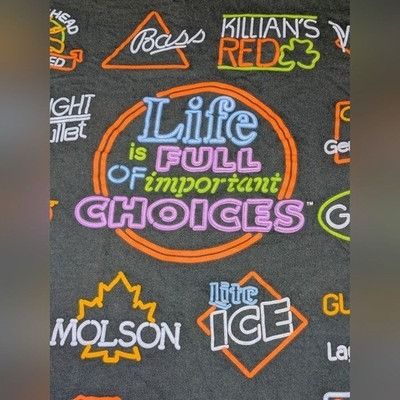 Other Vintage 1996 Bar T-Shirt Life Is Full of Important Choices L Size US L / EU 52-54 / 3 - 3 Thumbnail