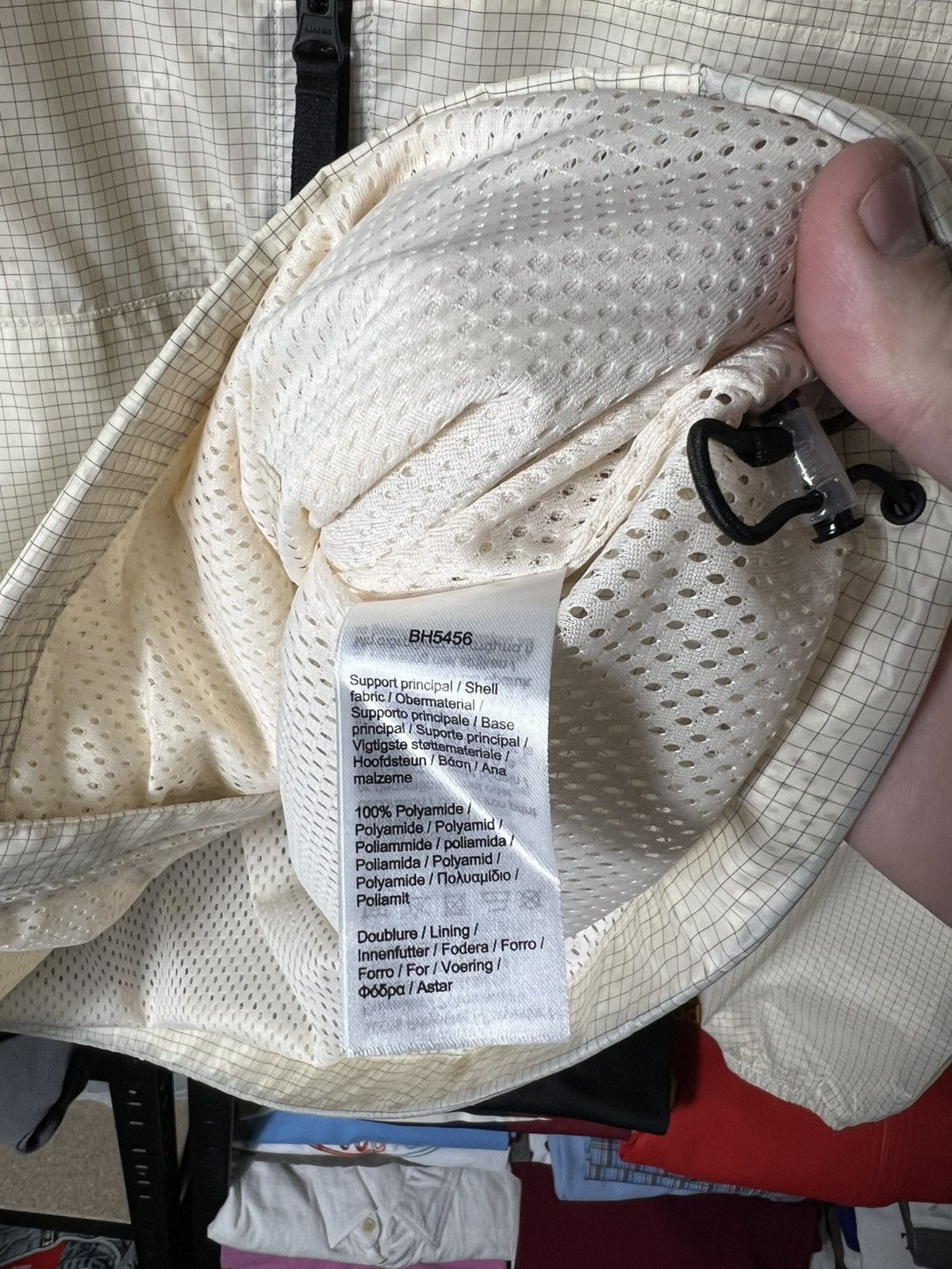 Lacoste 🧥 Lacoste Lightweight Windbreaker Jacket – Cream Grid Size M Size US M / EU 48-50 / 2 - 21 Thumbnail