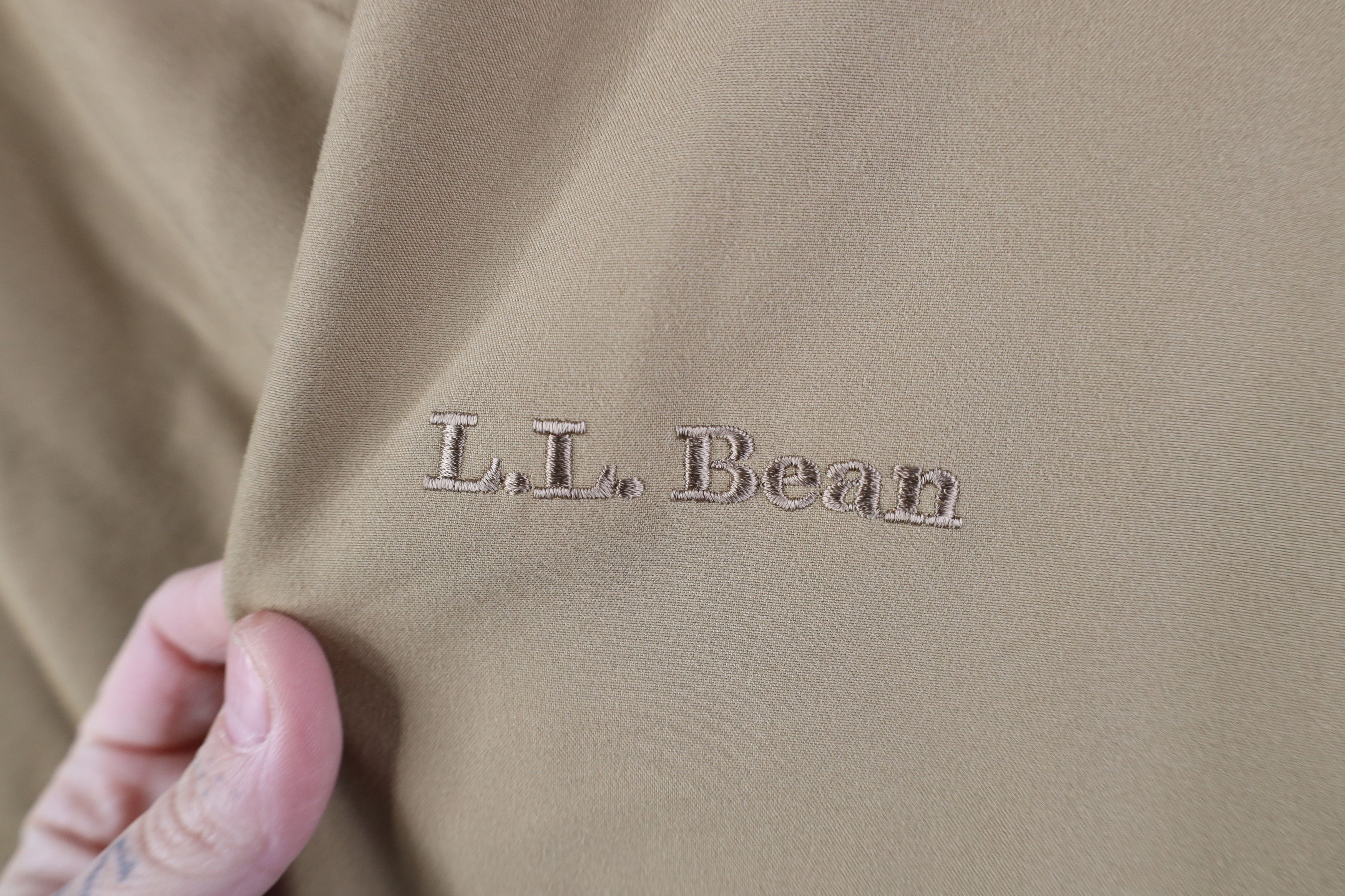 L.L. Bean Vintage 90s LL Bean V-Neck Pullover Windbreaker Jacket Beige Size US L / EU 52-54 / 3 - 4 Thumbnail