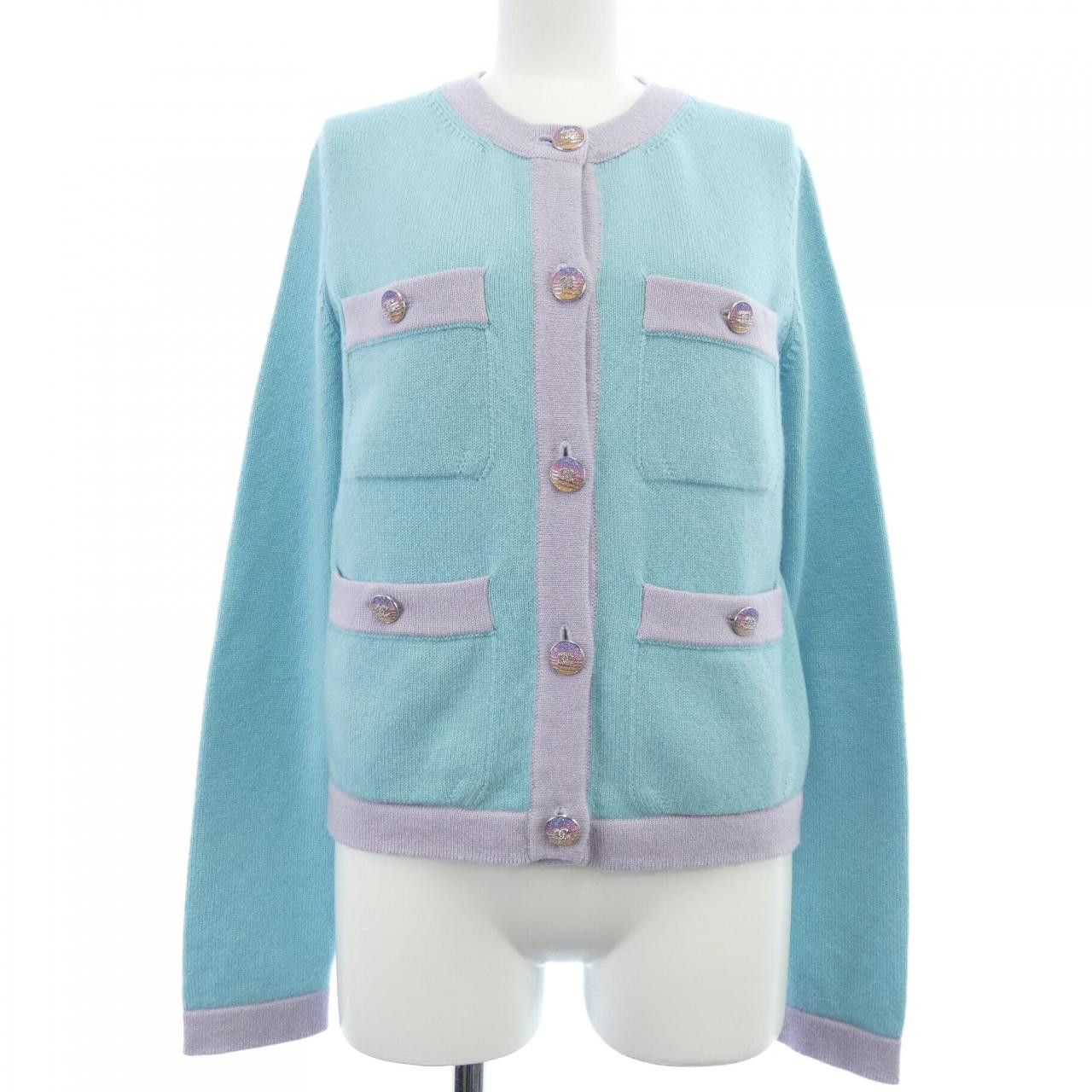 Chanel Chanel Chanel LOOK 29 Cashmere Cardigan Textile Tops P76463K10983 DUTY FREE for USA Size ONE SIZE - 1 Thumbnail