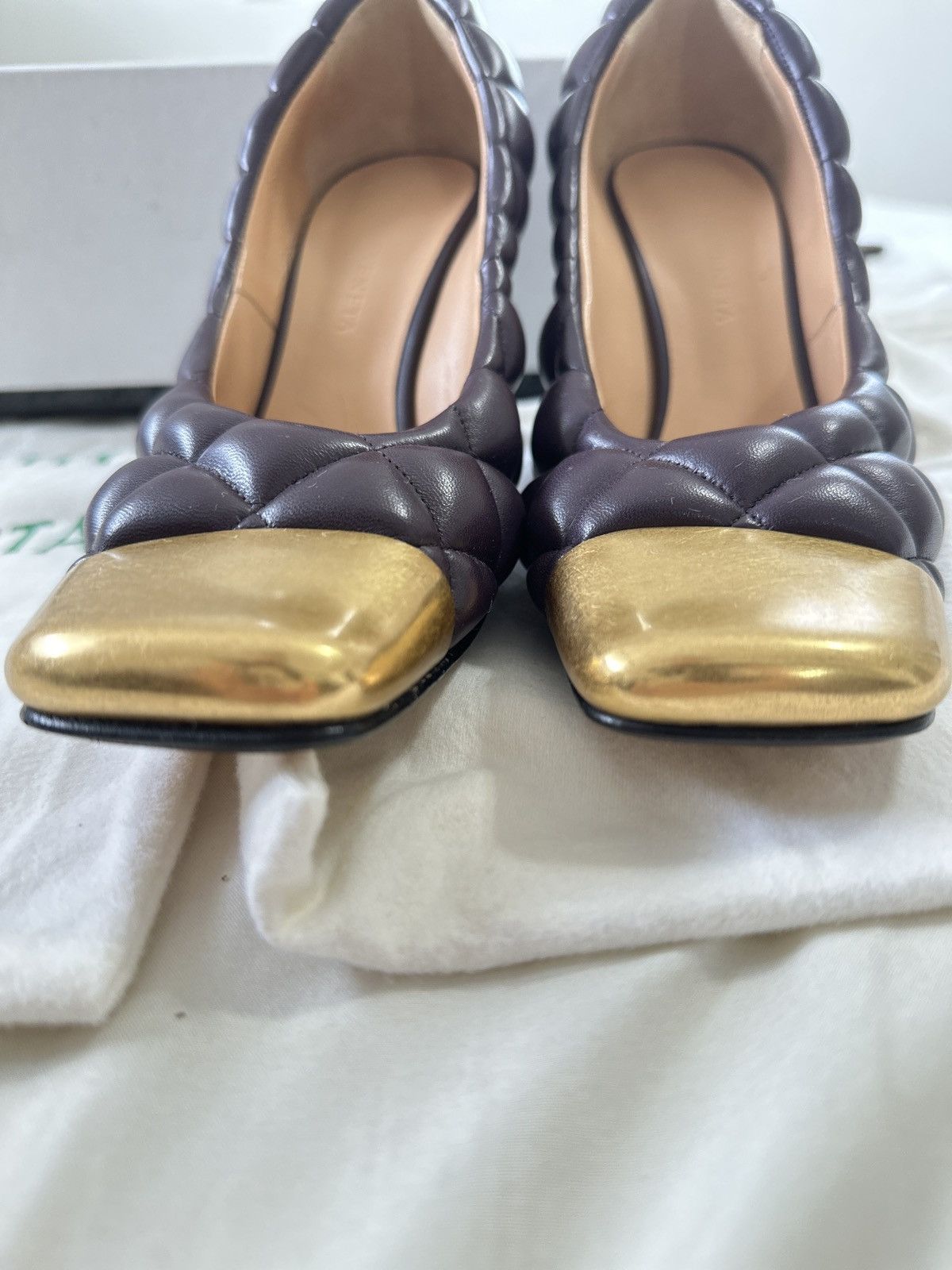 Bottega Veneta Bottega Veneta Plum Quilted Pattern Leather Pumps Heels 36 Size US 6 / IT 36 - 4 Thumbnail