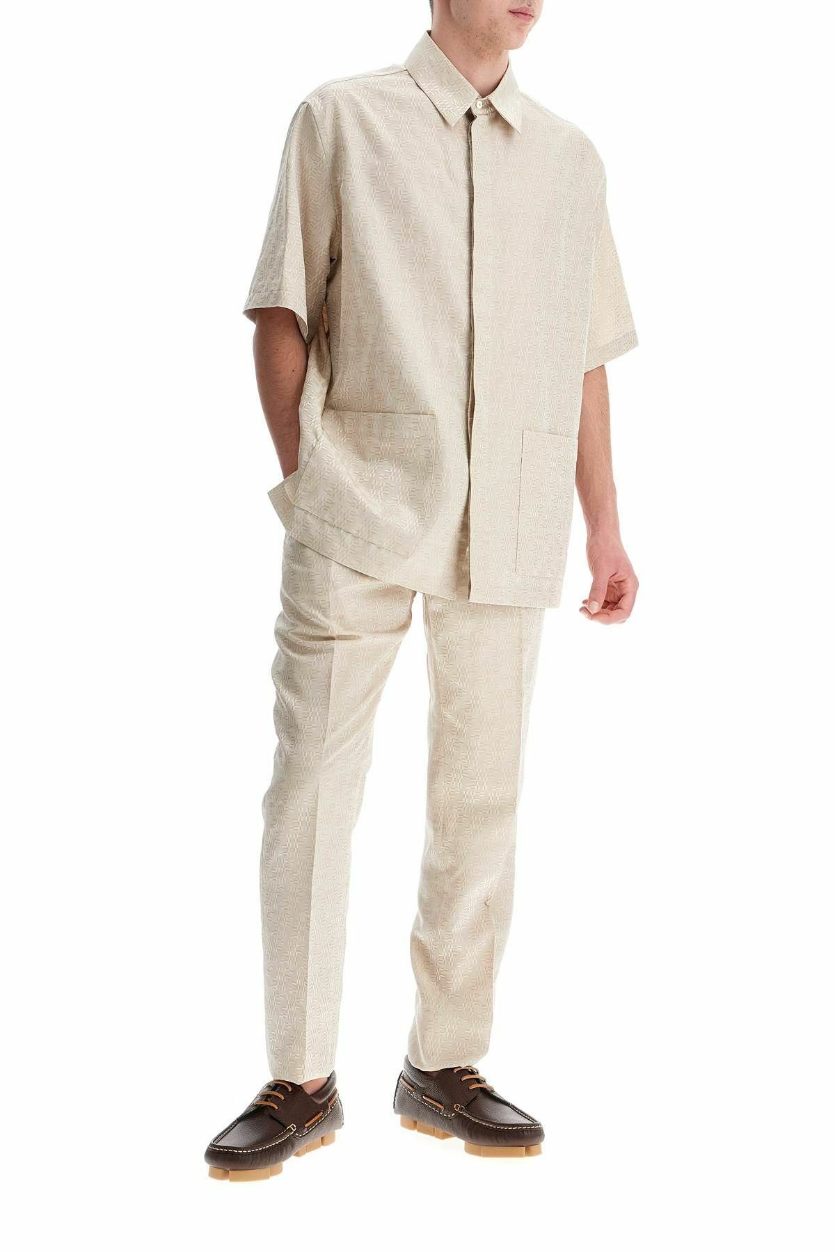 Fendi o1B3y1r0526 Casual Pant in Beige Size US 30 / EU 46 - 4 Thumbnail
