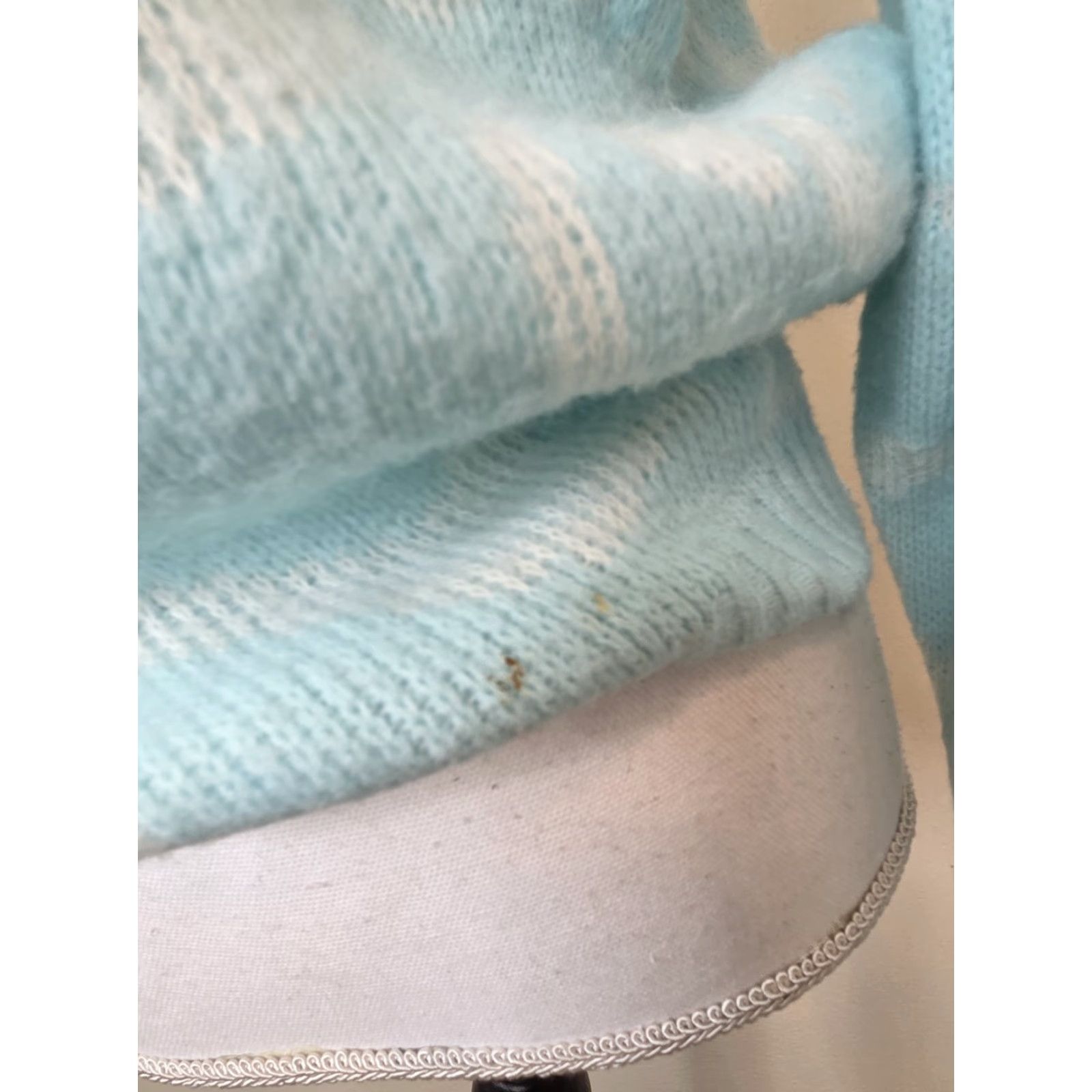 Etro VINTAGE Spunky Sweater Womens Medium Acrylic Knit Retro 80s 90s Geometric Pastel Blue Size M / US 6-8 / IT 42-44 - 5 Thumbnail