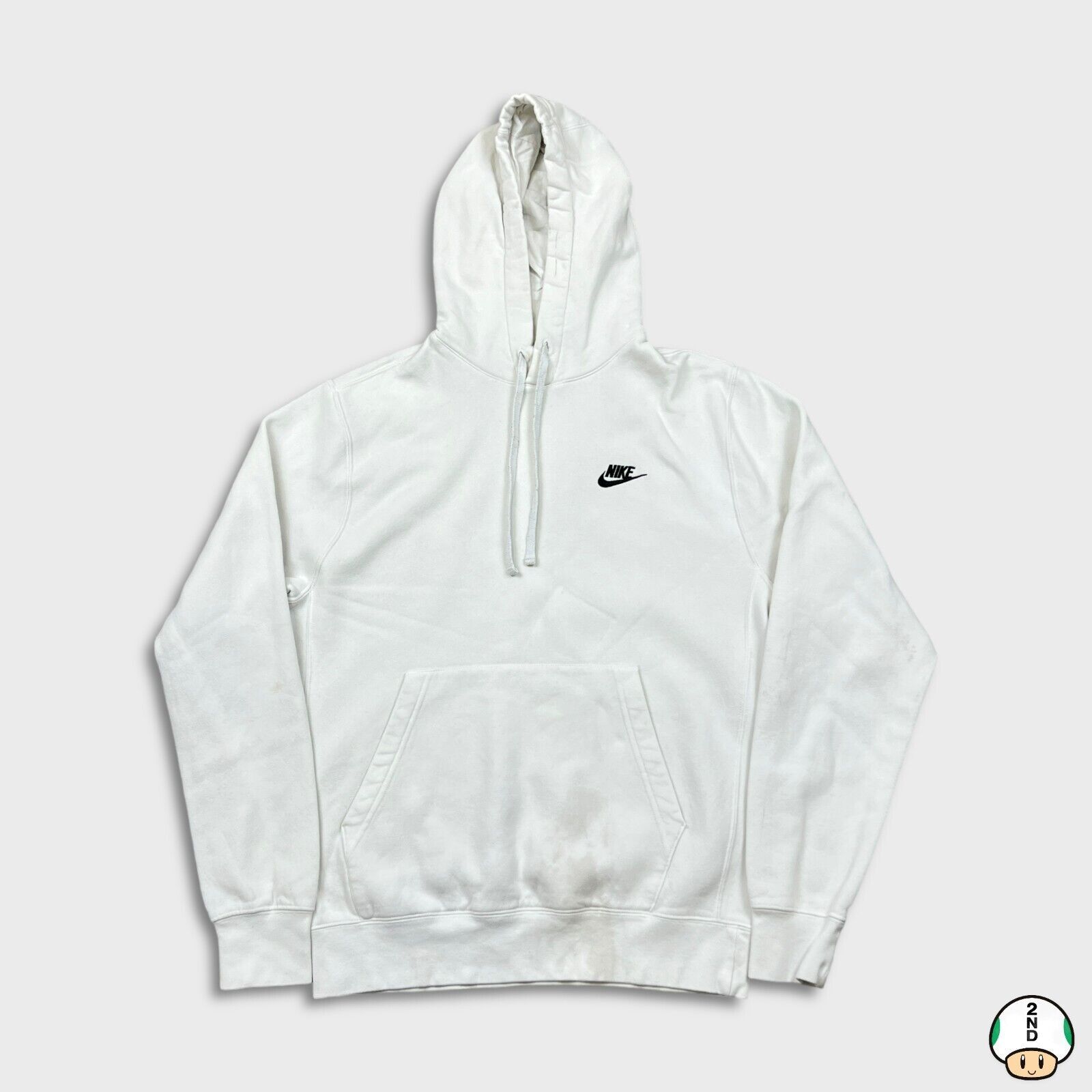 Nike × Vintage Nike Sportswear Hoodie Small Swoosh Fleece Pullover Hooded Size US S / EU 44-46 / 1 - 1 Thumbnail