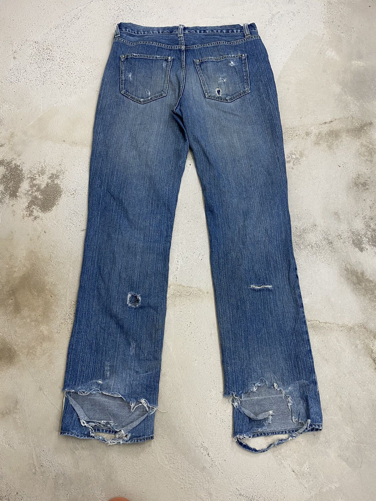If Six Was Nine Universal Jean Ripped Distressed Art Patch Straight Cut Size US 34 / EU 50 - 8 Thumbnail