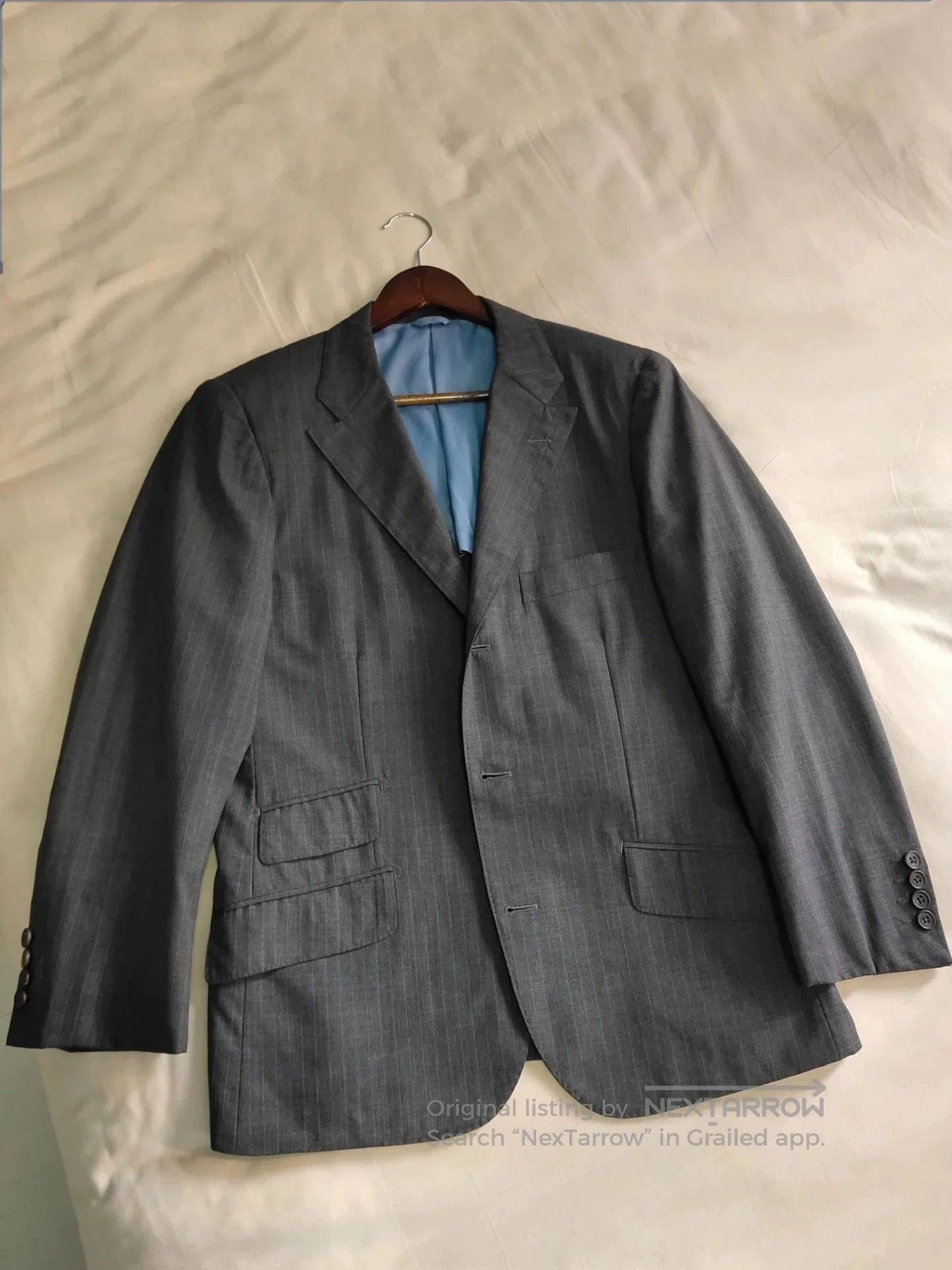 Ring Jacket Japanese Wool Suit Jacket with Stripes. Size US M / EU 48-50 / 2 - 2 Thumbnail