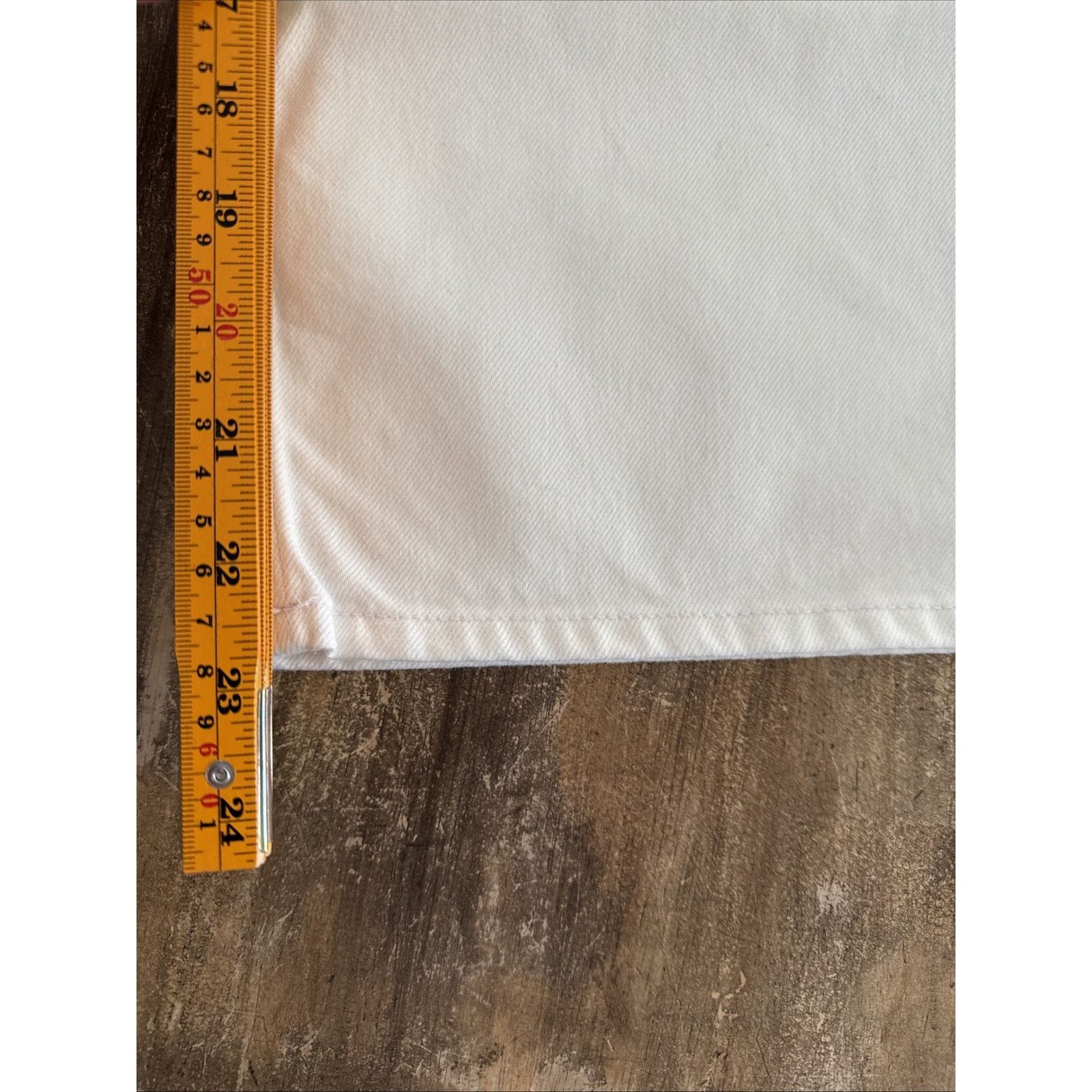 Edwin Edwin Devin Crop Optic White Carpenter 100% Cotton Jeans 28 Size 28" / US 6 / IT 42 - 6 Thumbnail