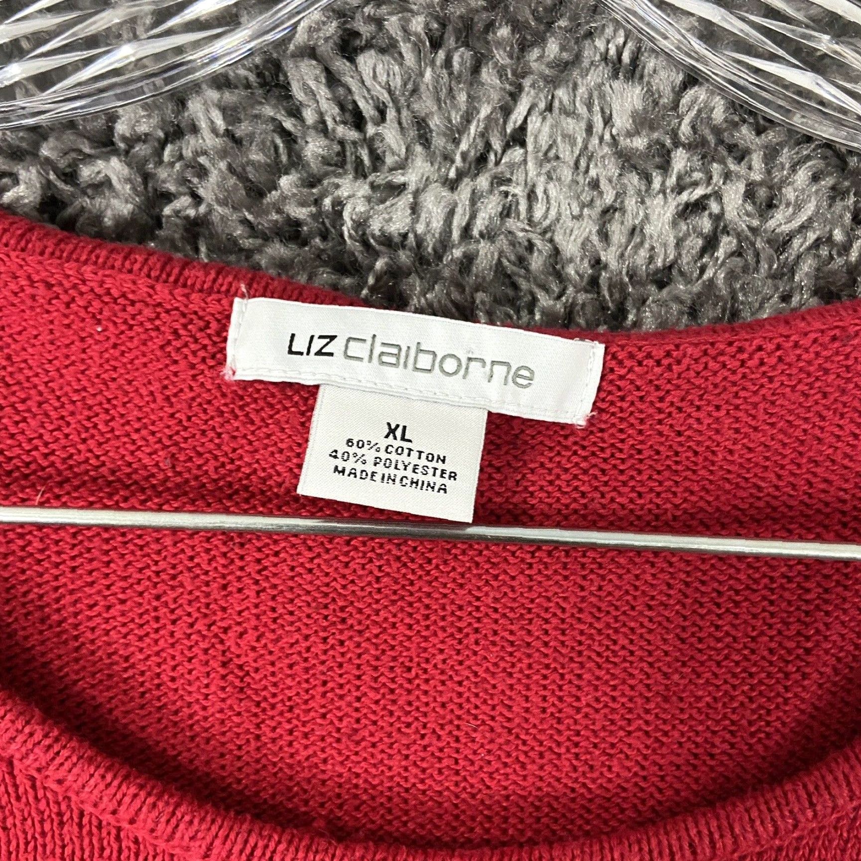 Liz Claiborne Liz Claiborne Women's Striped Long Sleeve Sweater Black Red XL Size XL / US 12-14 / IT 48-50 - 5 Thumbnail
