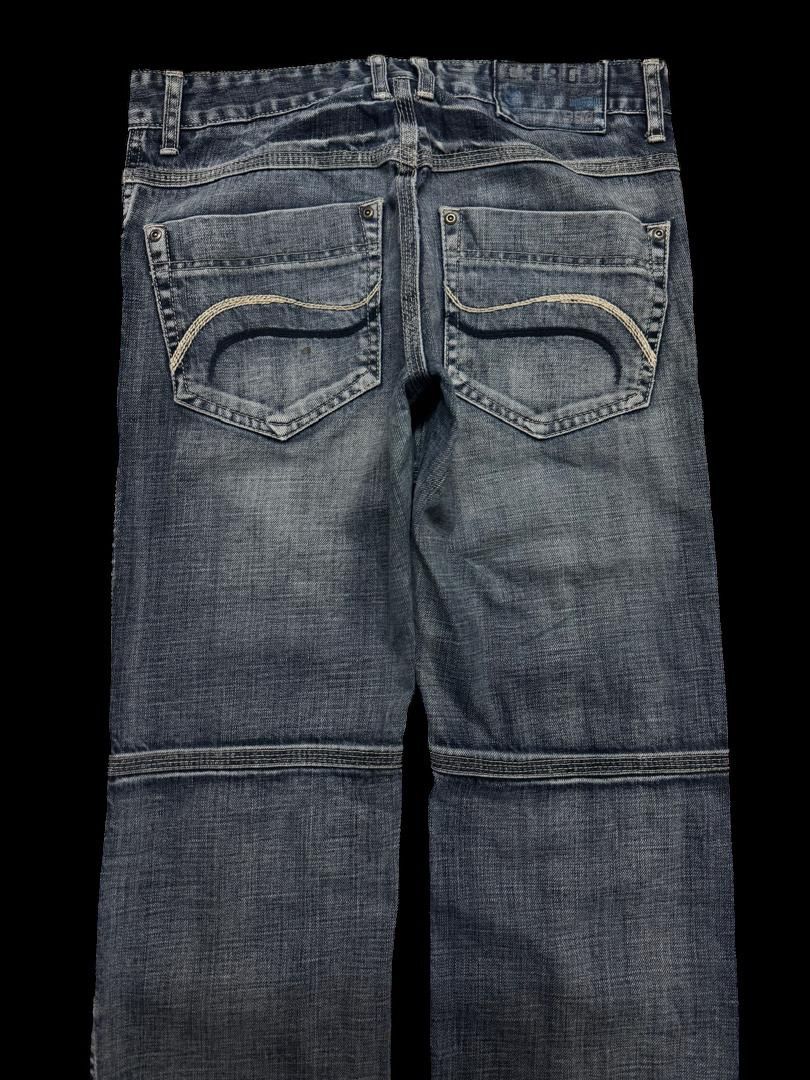 Tornado Mart Vintage 90s Style Japanese Denim Washed Distress Double knee Size US 31 - 15 Thumbnail