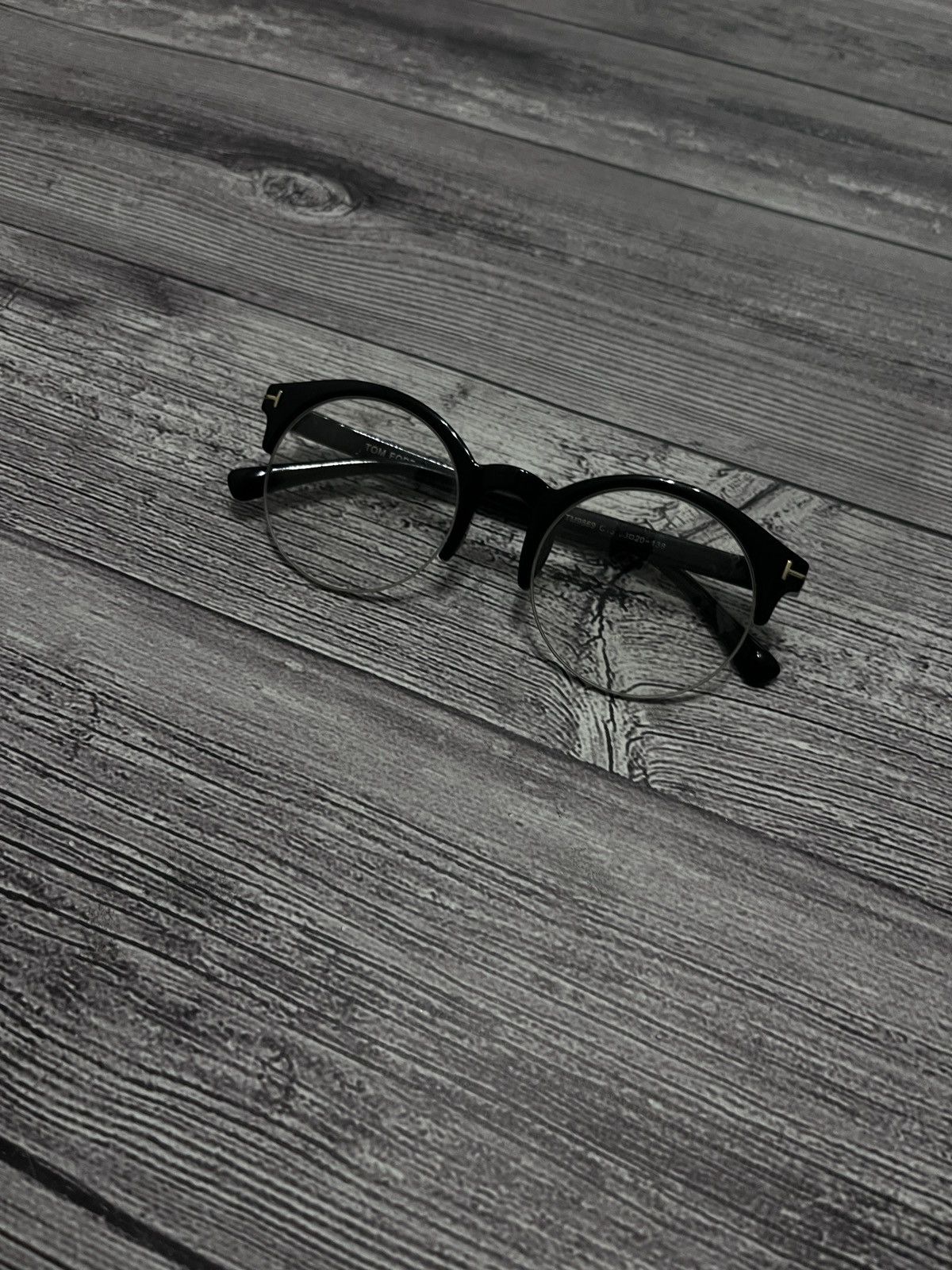 Tom Ford Tom Ford Black Round Optical Glasses Frame Size ONE SIZE - 4 Thumbnail