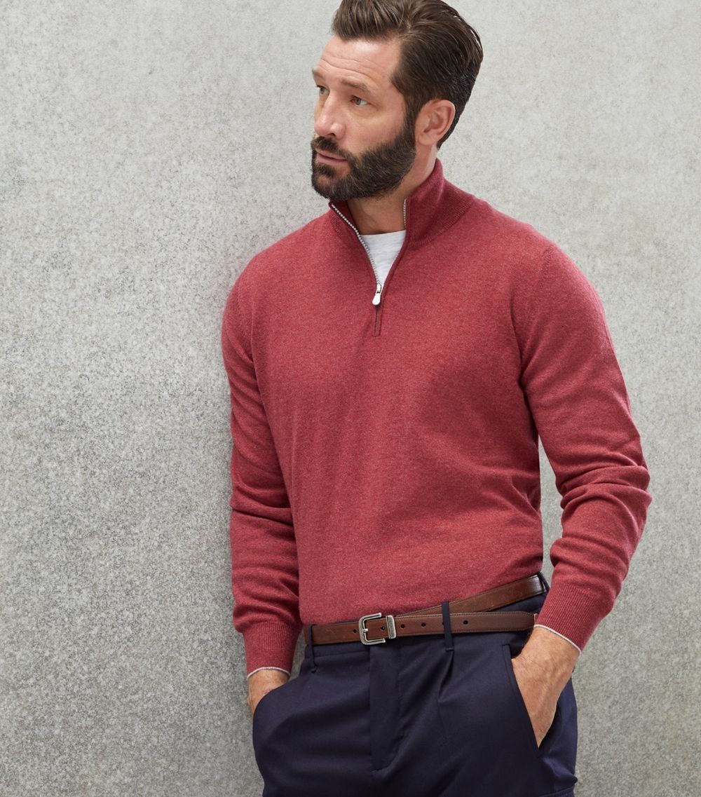 Brunello Cucinelli o1w1db10924 Cashmere Turtleneck in Red Size US M / EU 48-50 / 2 - 2 Thumbnail