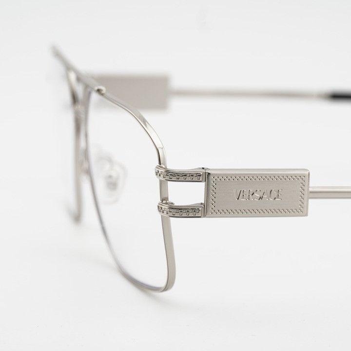 Versace Versace VE1302 1000 Eyeglasses Silver 59mm Aviator Frame Size ONE SIZE - 9 Thumbnail