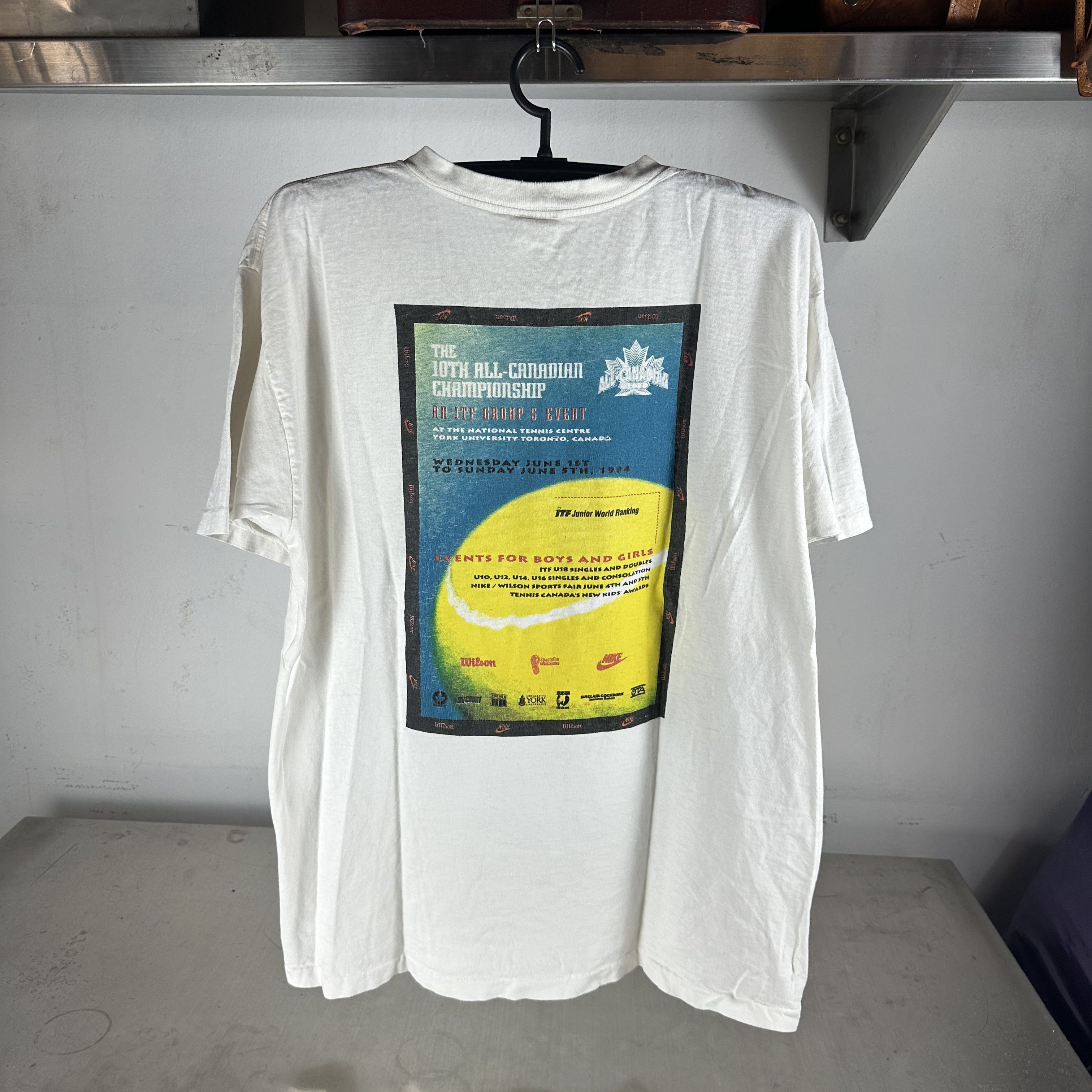 Vintage Vintage 1994 Nike Tennis Events Promo Single Stitch T-shirt Size US XL / EU 56 / 4 - 3 Thumbnail