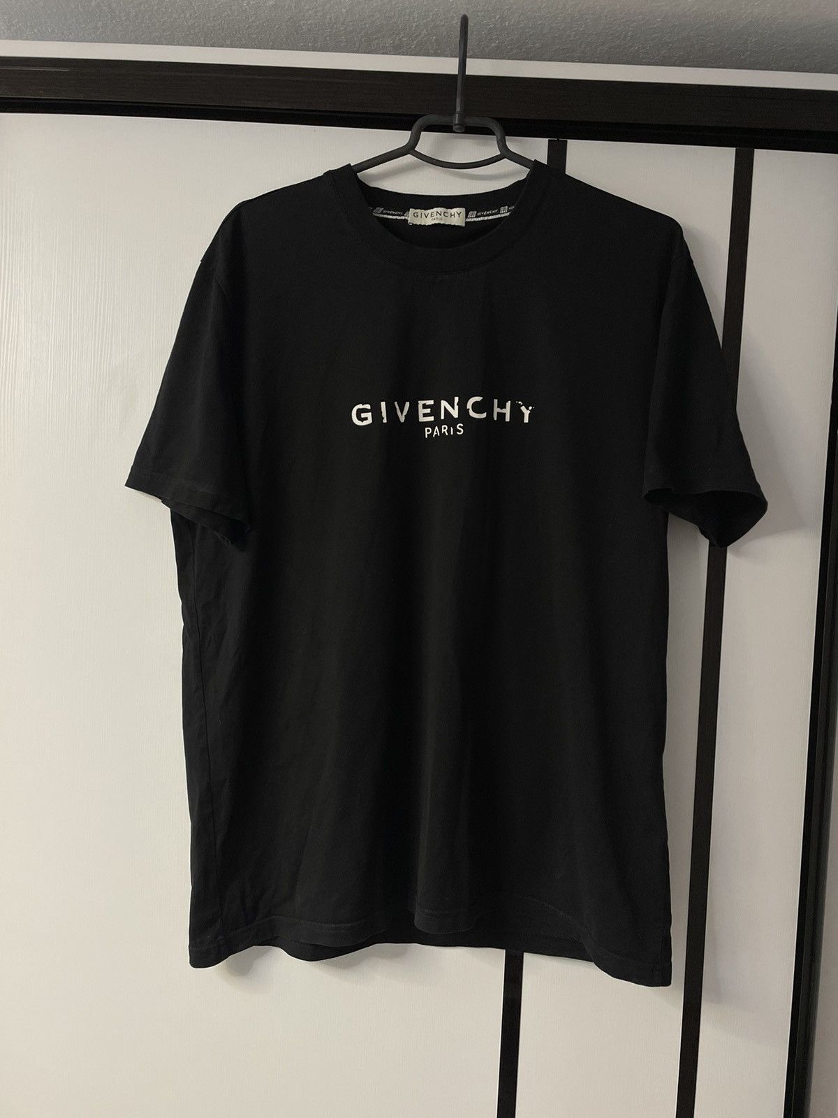 image of Givenchy Paris Big Logo T-Shirt in Black, Men's (Size 2XL)