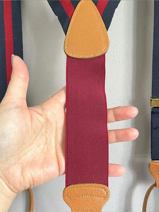 Vintage Vintage Blue / Red Braces Button Suspenders - One Size Size ONE SIZE - 5 Thumbnail