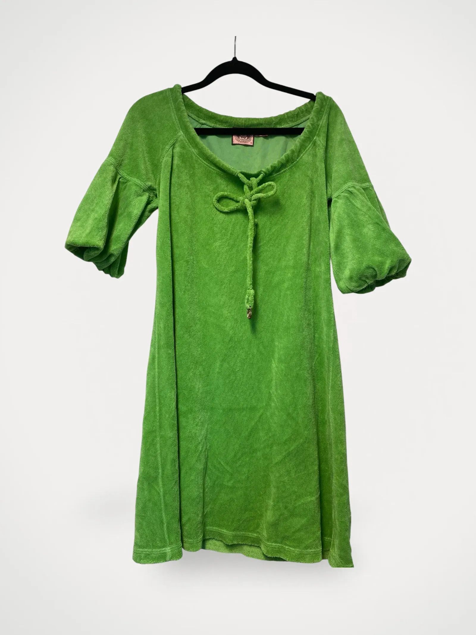 green emerald velvet dress Juicy Couture Peplum Dress In Green Pink Stripe main image 0