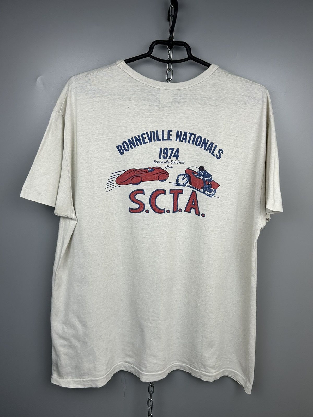 Japanese Brand × Vintage Vintage 70s BONNEVILLE NATIONALS 1974 Made In Japan T shirt Size US XL / EU 56 / 4 - 16 Thumbnail