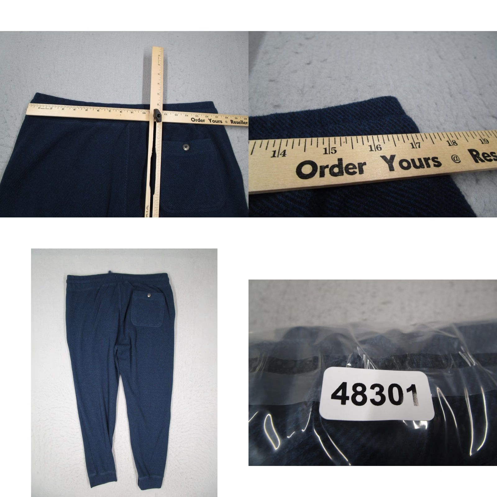 Faherty Faherty Pants Mens XL Navy Blue Organic Cotton Blend Jogger Lounge MBC0060 Size US 36 / EU 52 - 8 Thumbnail