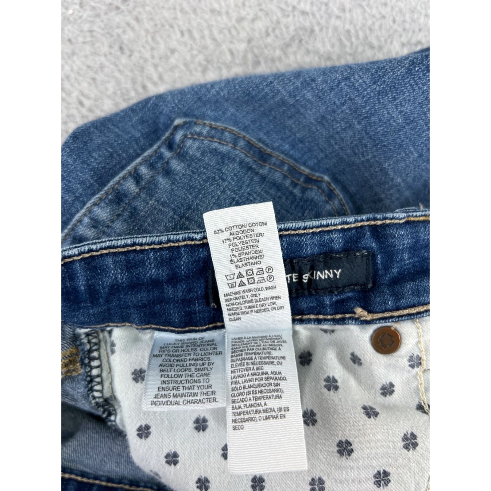 Lucky Brand Lucky Brand Jeans Juniors 4 Blue Denim Bridgette Skinny Ankle 21x25 Button Zipper Waist 25 in Cotton Blend Women's Modern USA Size 27" / US 4 / IT 40 - 5 Thumbnail