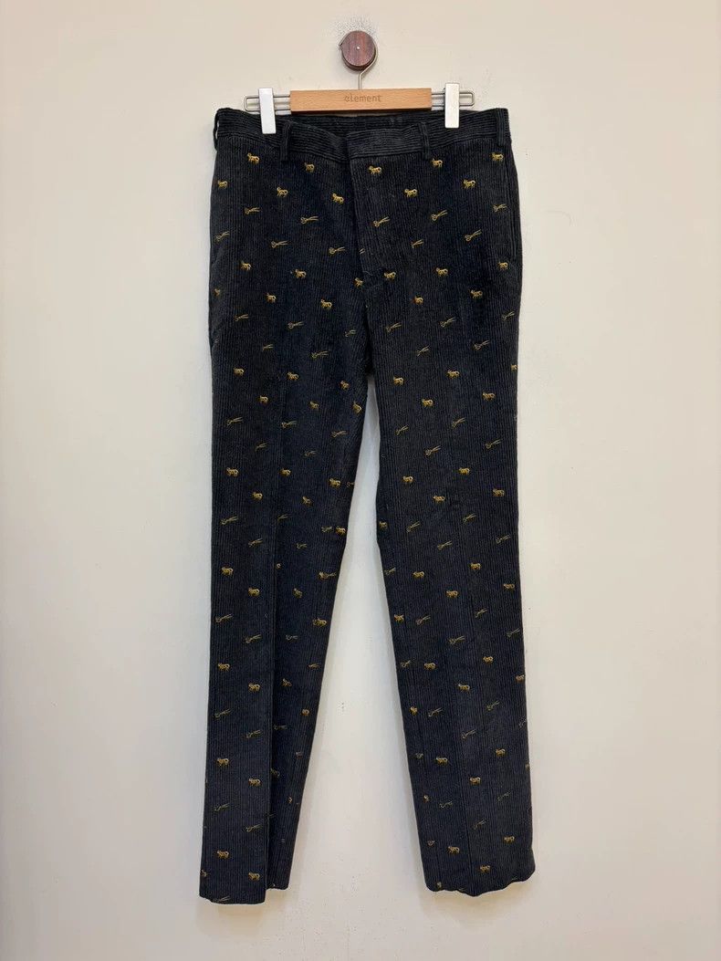 J. Press Embroidered Corduroy Long Pants Size US 34 / EU 50 - 1 Thumbnail