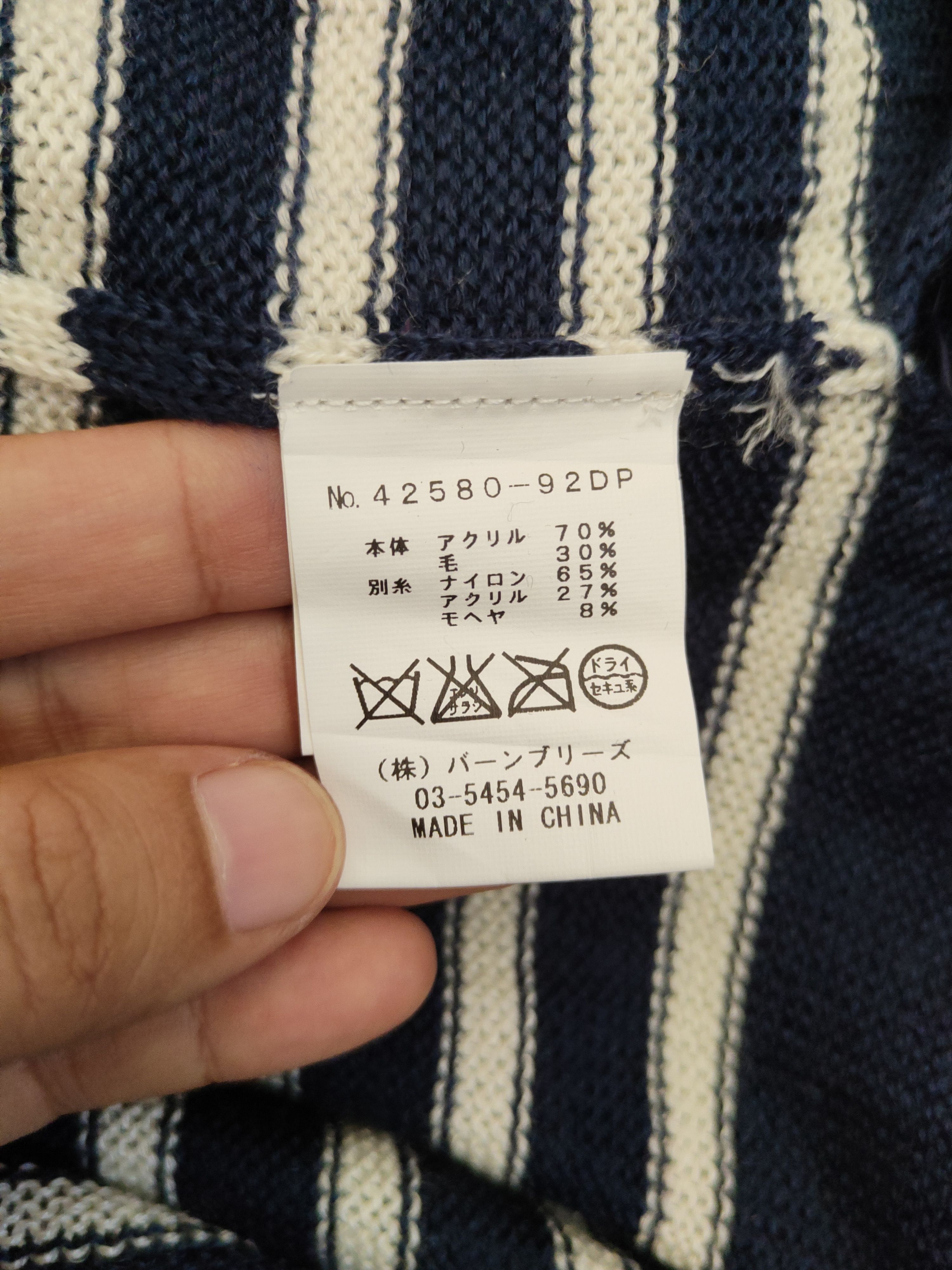Japanese Brand Polo Studio Alivier Navy Fur Mohair Knitwear #46-540 Size M / US 6-8 / IT 42-44 - 10 Thumbnail
