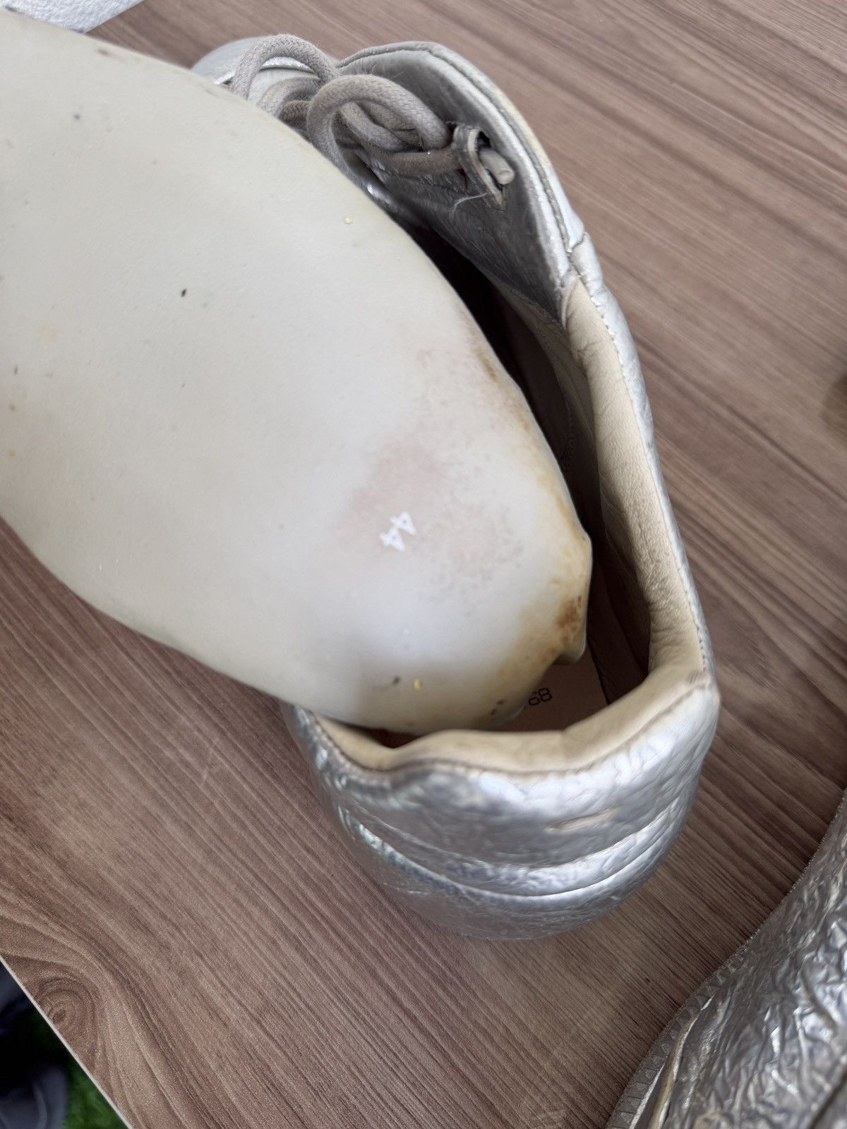 Maison Margiela crinkled metallic silver Future low Size US 11.5 / EU 44-45 - 20 Thumbnail
