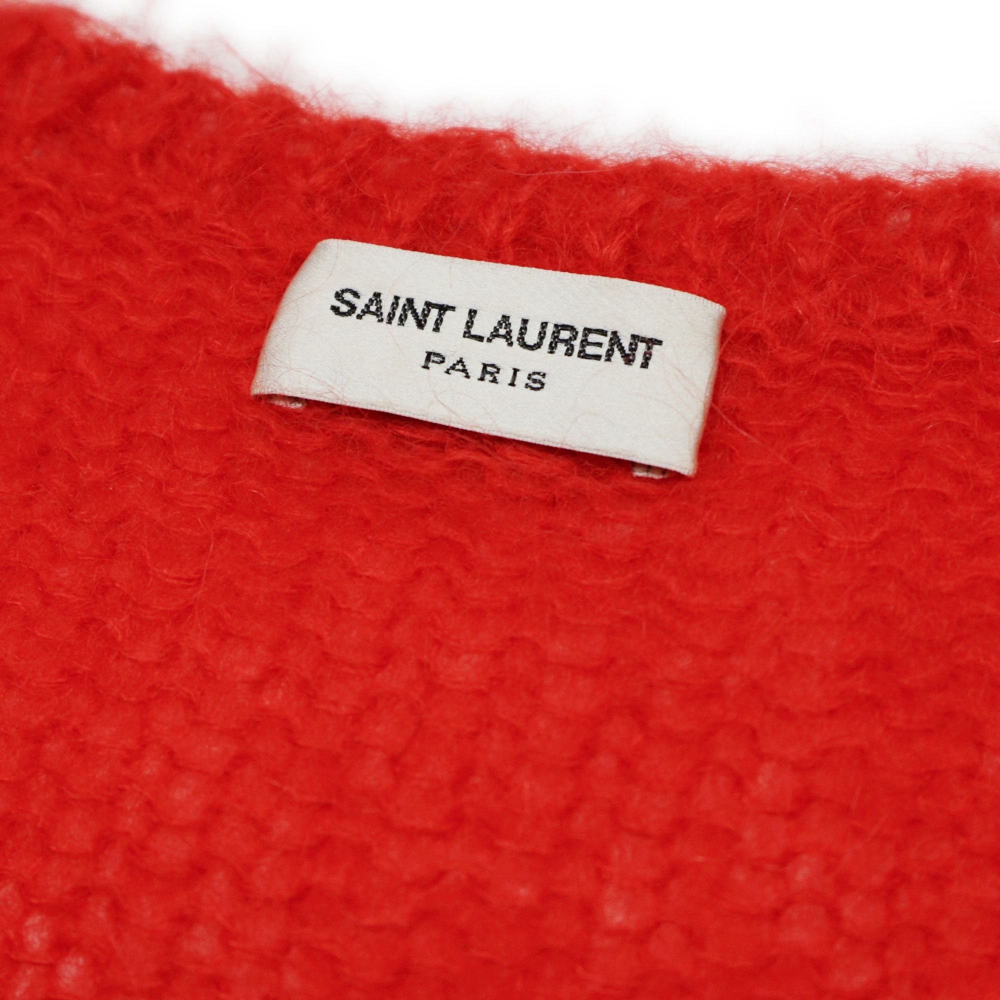 Saint Laurent Paris Saint Laurent Paris Red Mohair Sweater Size US S / EU 44-46 / 1 - 2 Thumbnail