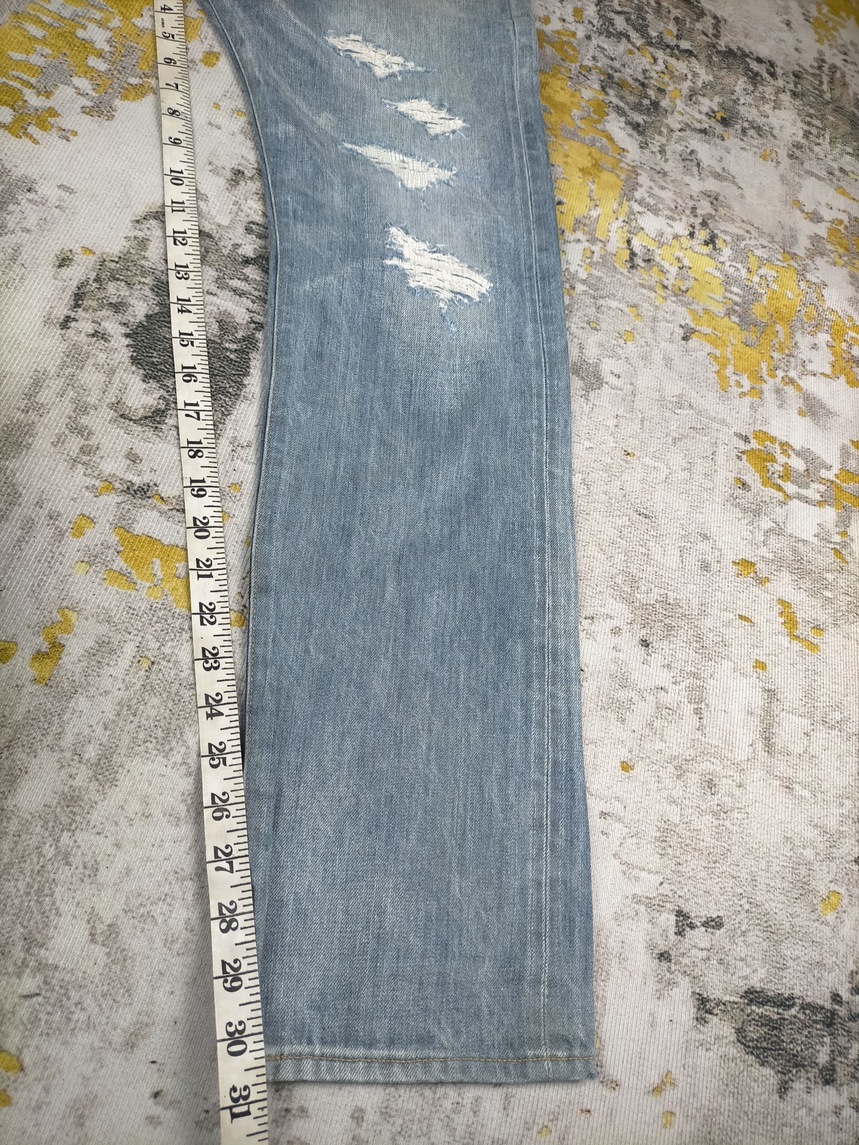 Takeo Kikuchi 🔥 Designer Takeo kikuchi Distressed Selvedge Jeans Size US 35 - 8 Thumbnail