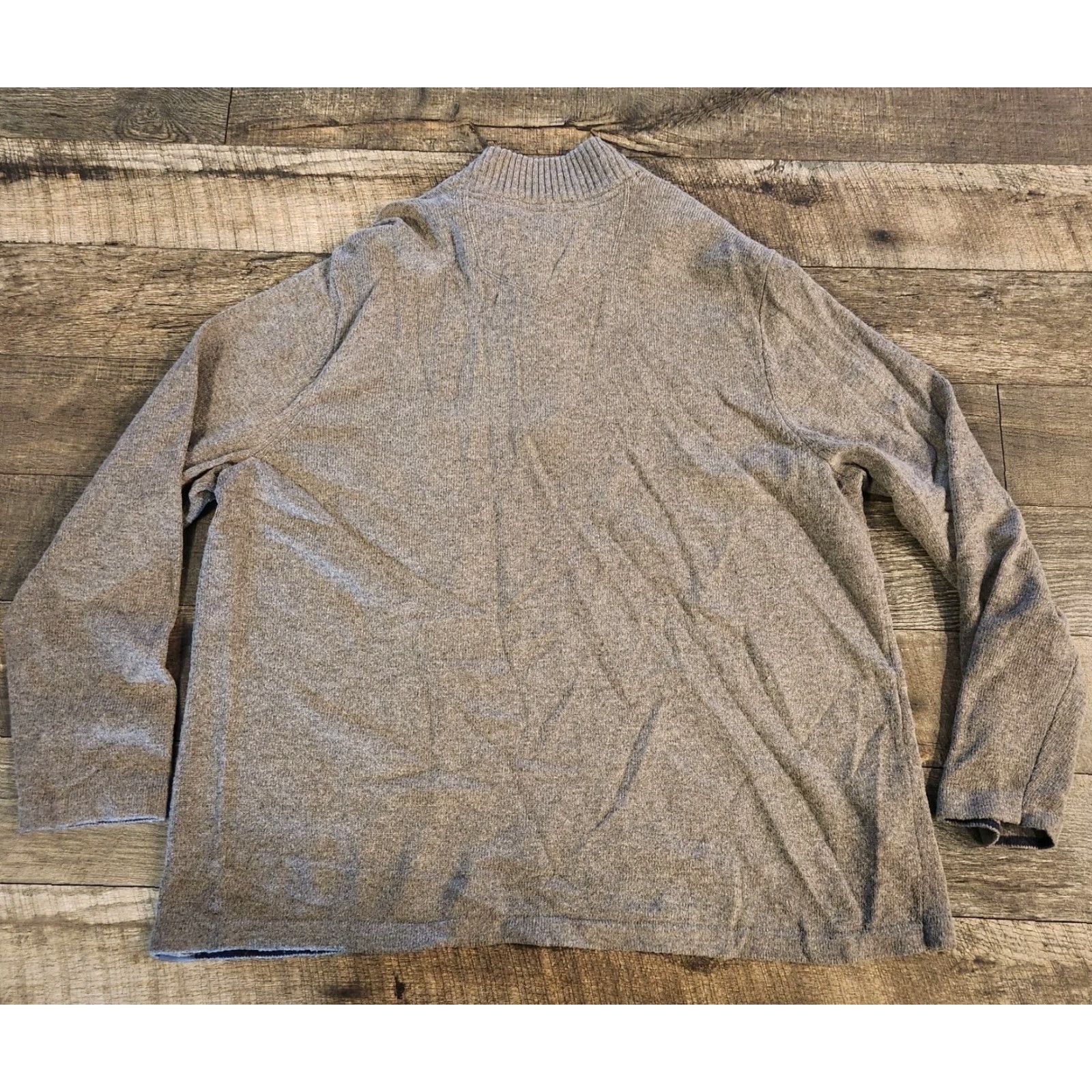 Eddie Bauer Eddie Bauer Wool Blend 1/4 Zip Pullover Mens 2XL Sweater Gray Blue Striped Size US XXL / EU 58 / 5 - 6 Thumbnail
