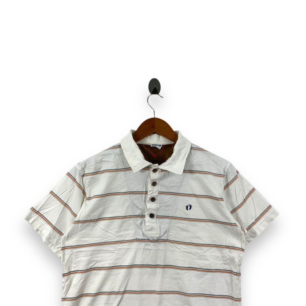 Hang Ten Vintage HANG TEN SURF Hawaii Striped Collar Polo Tee Shirt Size US M / EU 48-50 / 2 - 2 Thumbnail