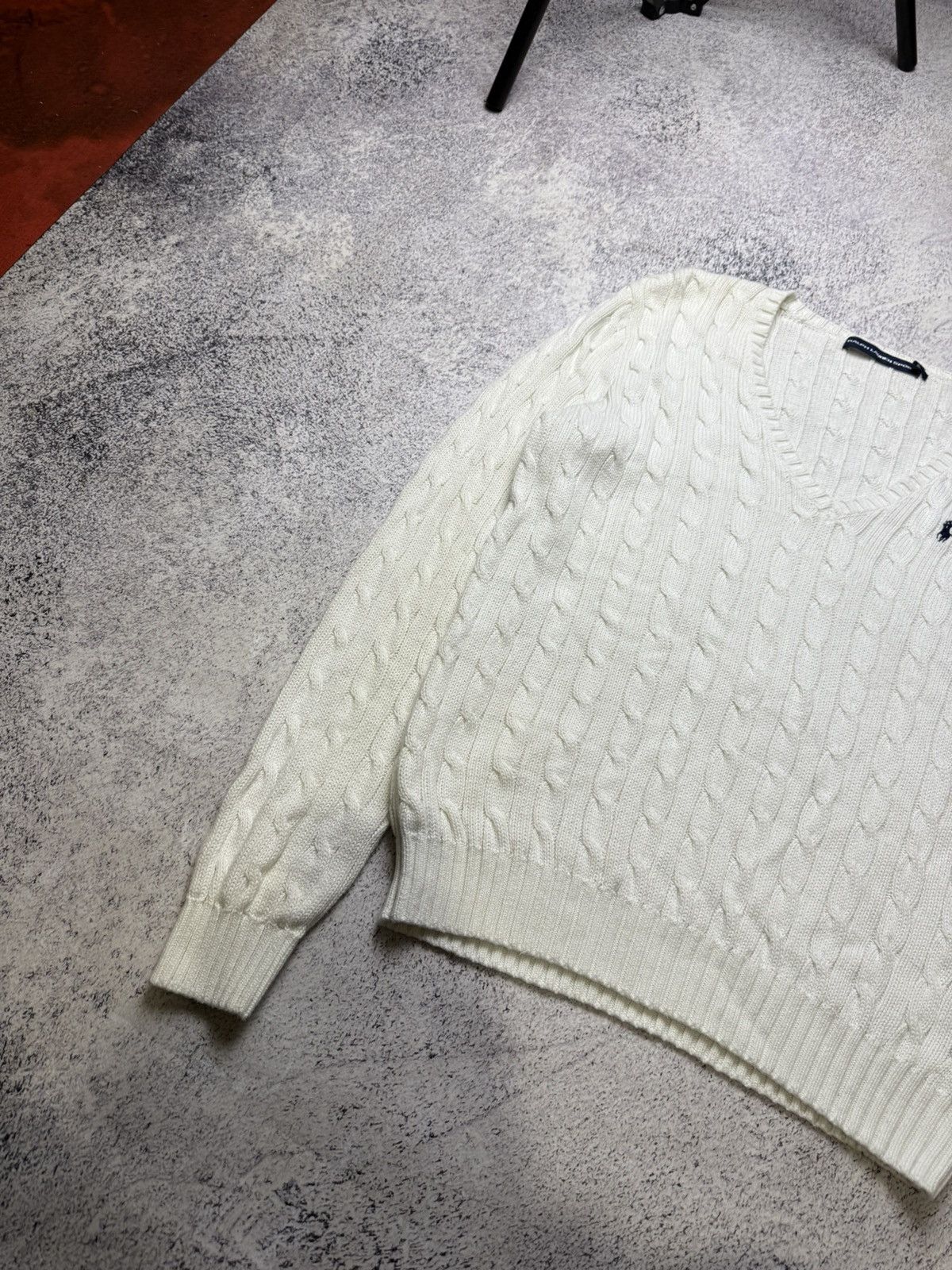 Polo Ralph Lauren Vintage Polo Ralph Lauren Sweater Cable Knit white Women's Size XL / US 12-14 / IT 48-50 - 2 Thumbnail